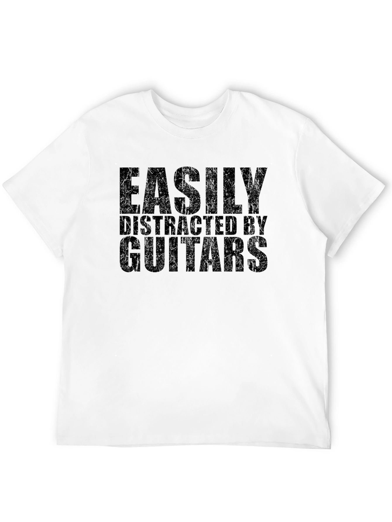 Easily Distracted by Guitars - Funny Musician T-Shirt