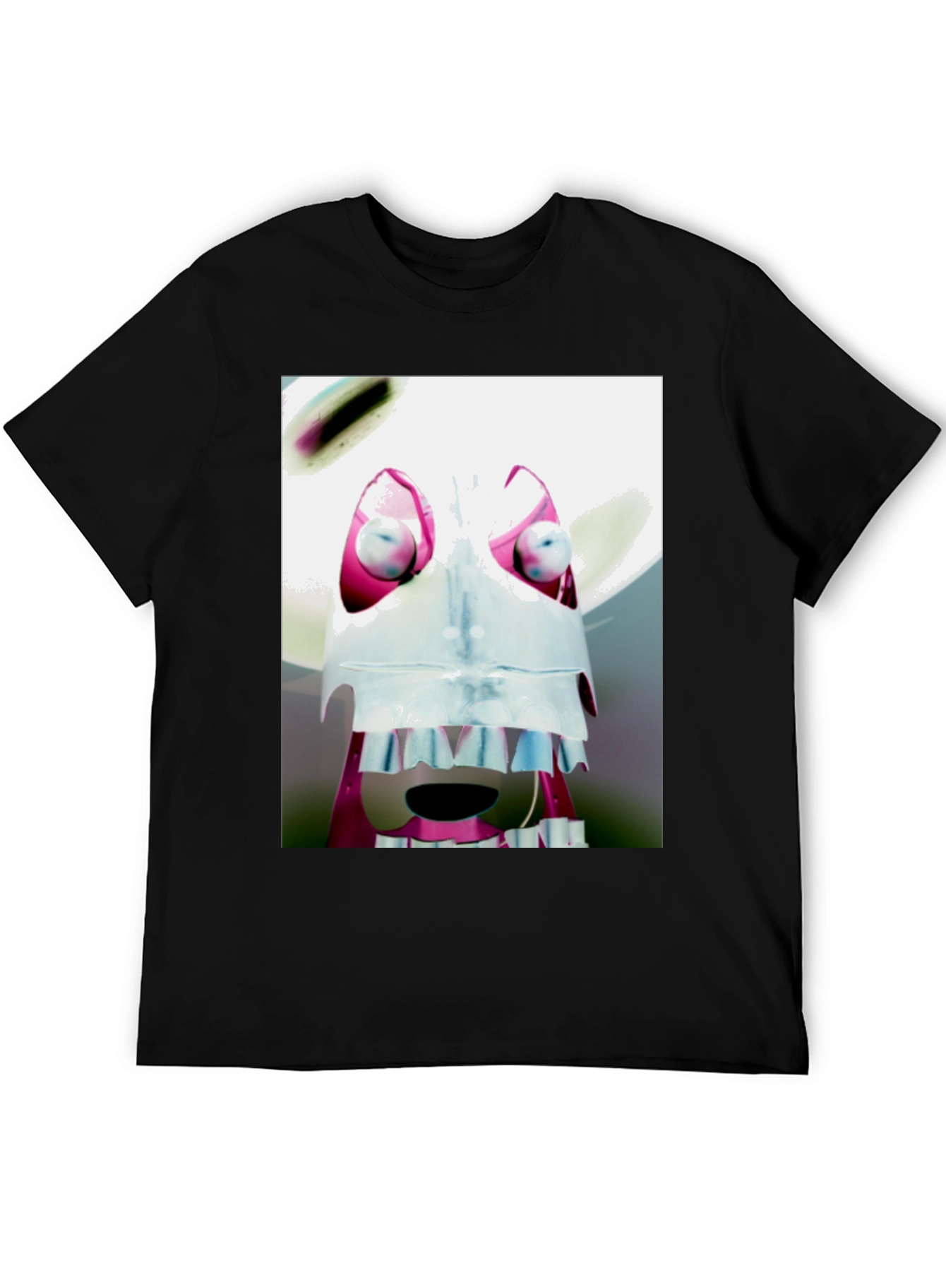 Abstract Character Graphic Black T-Shirt