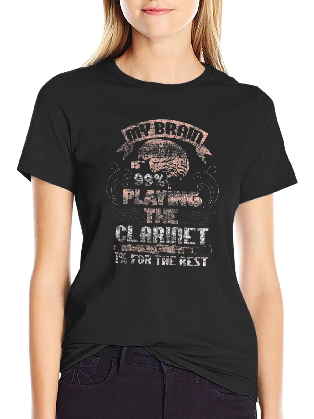 My Brain Plays Clarinet Graphic Tee