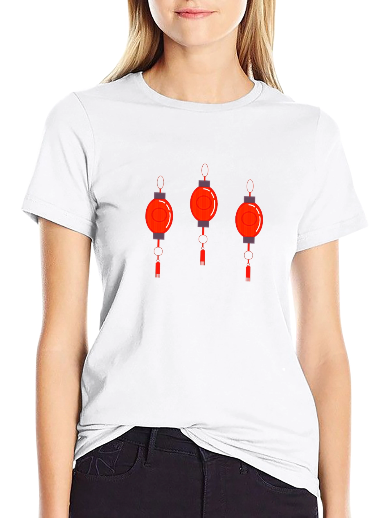 Lantern Print T-Shirt - Casual Wear