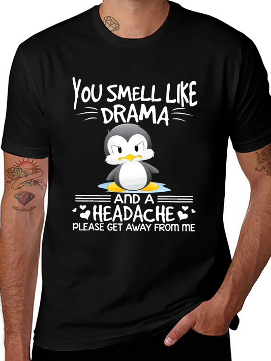 Drama Penguin Graphic Tee - Get Away From Me Shirt