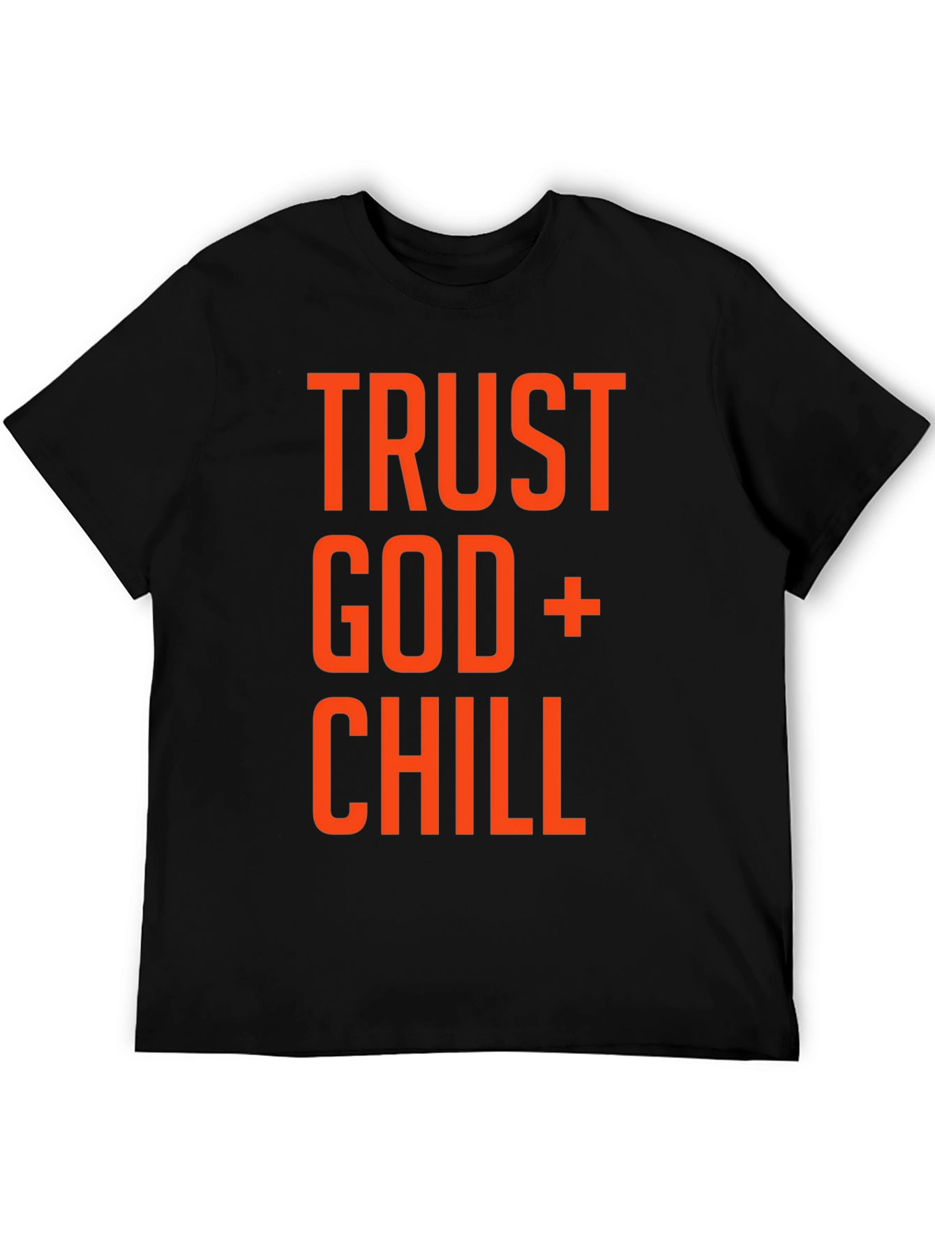 Trust God and Chill Graphic T-Shirt - Black