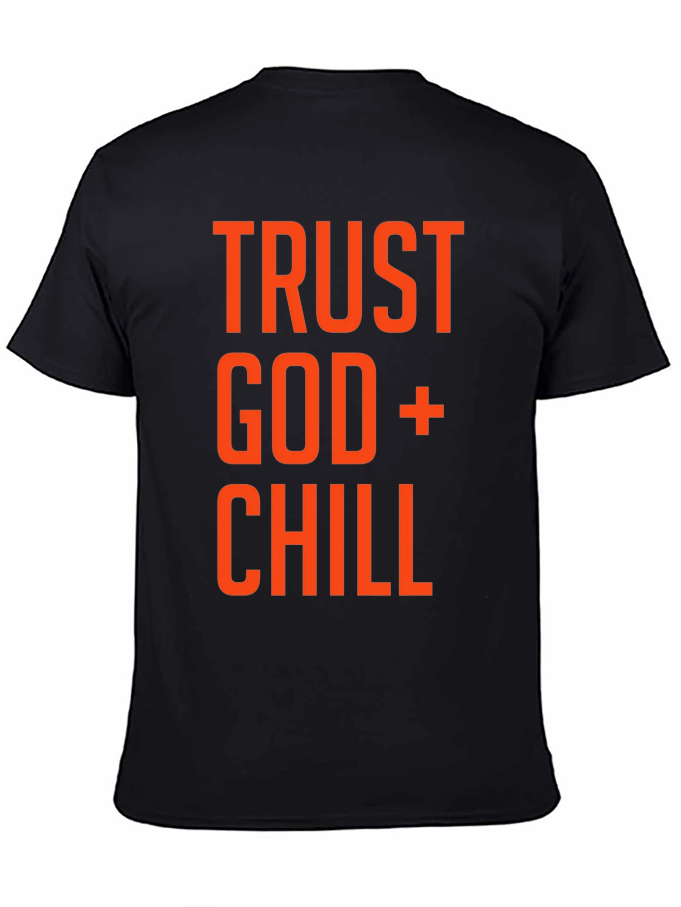Trust God and Chill Graphic T-Shirt - Black
