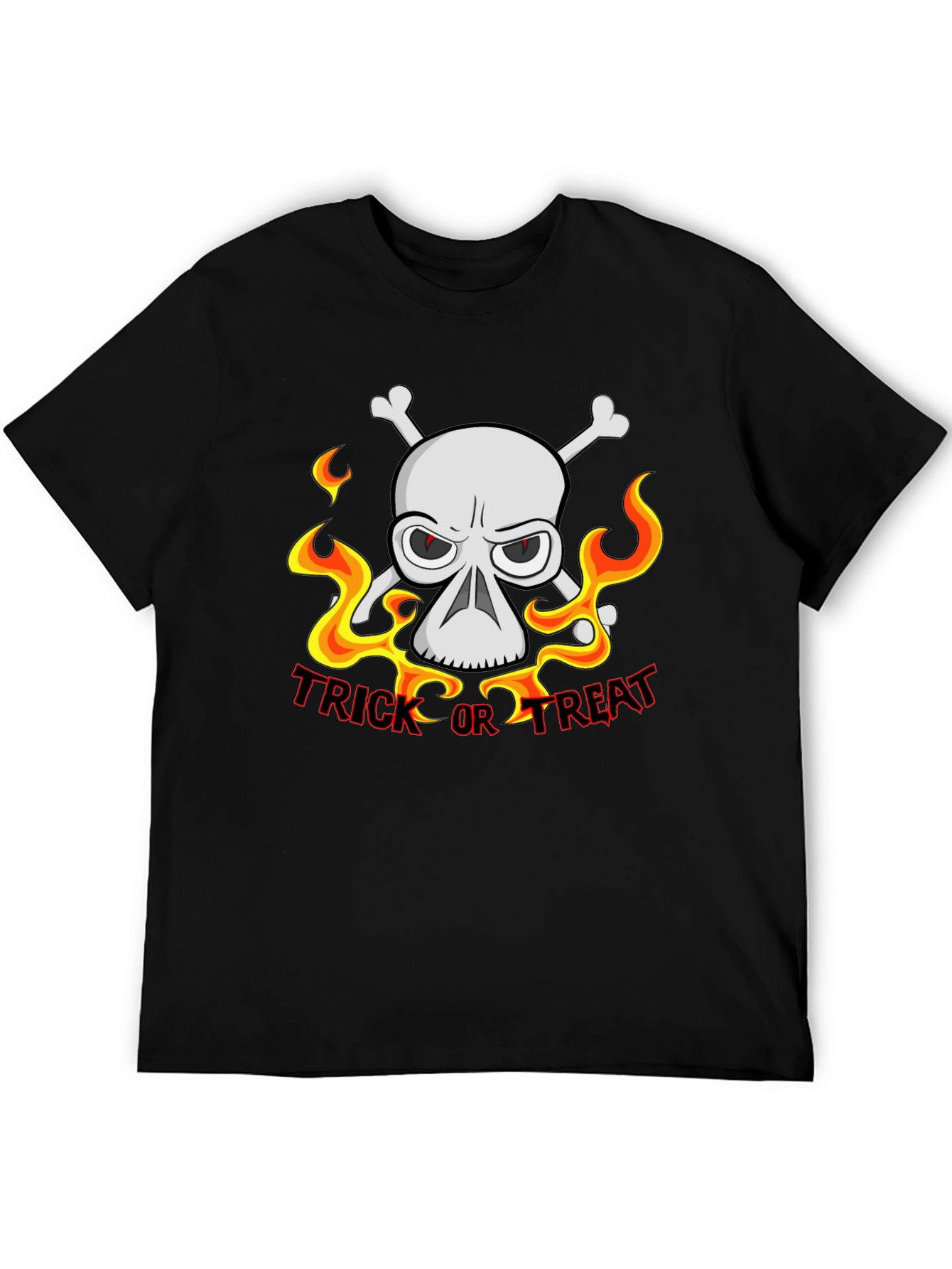 Spooky Trick or Treat Skull Graphic Tee