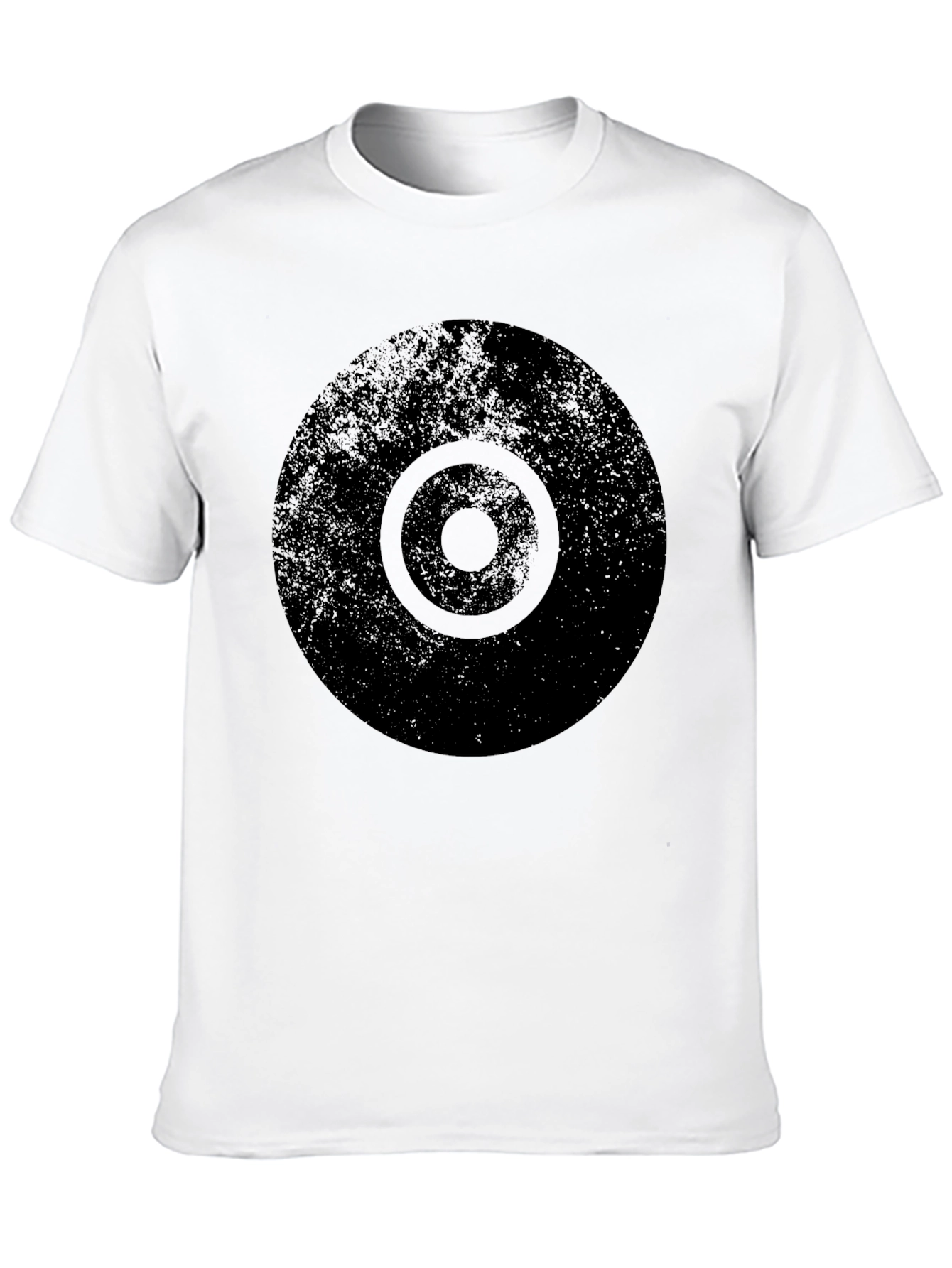 Distressed Target Graphic Mens Black T-Shirt