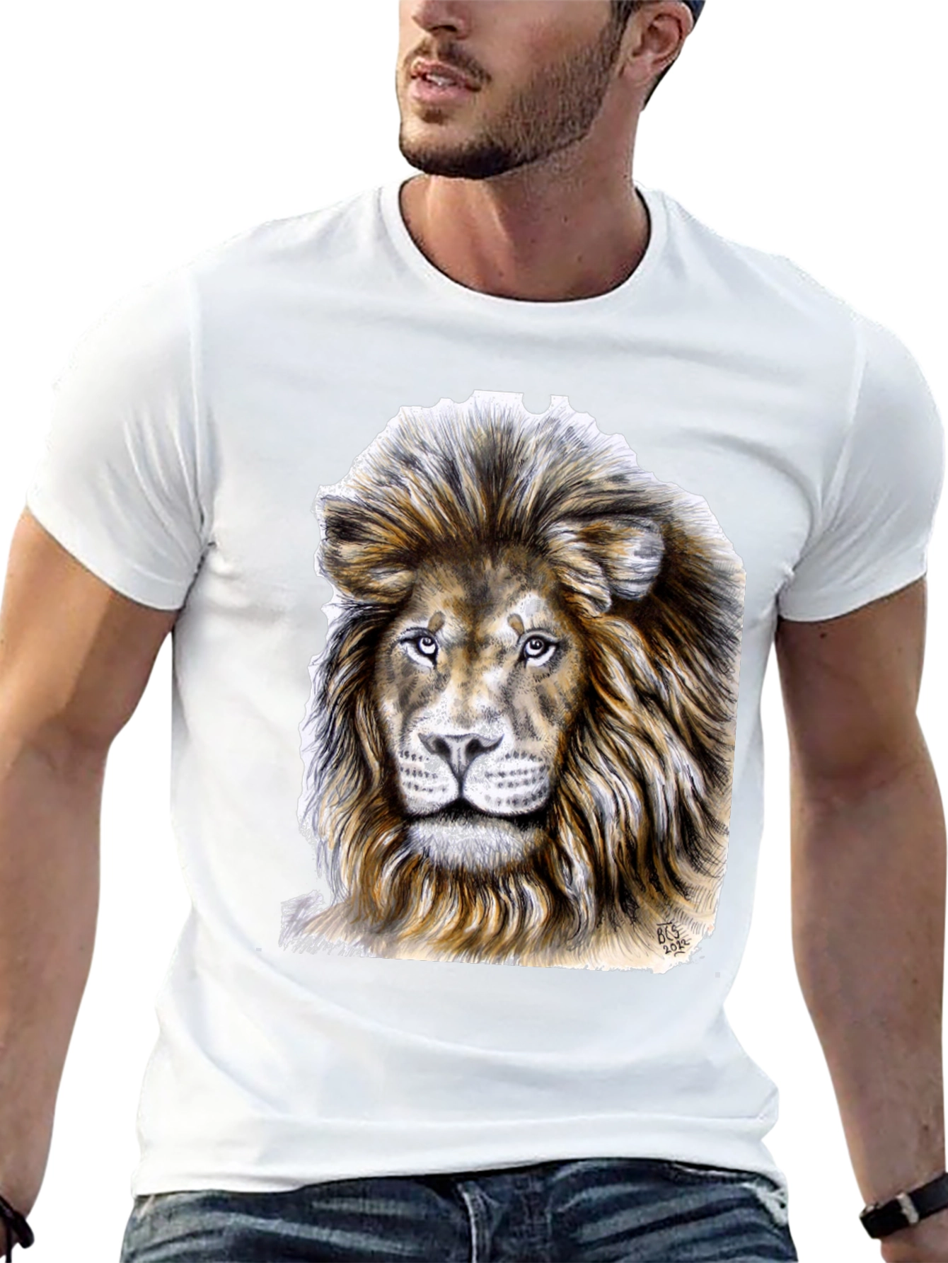 Lion Graphic Tee - Black