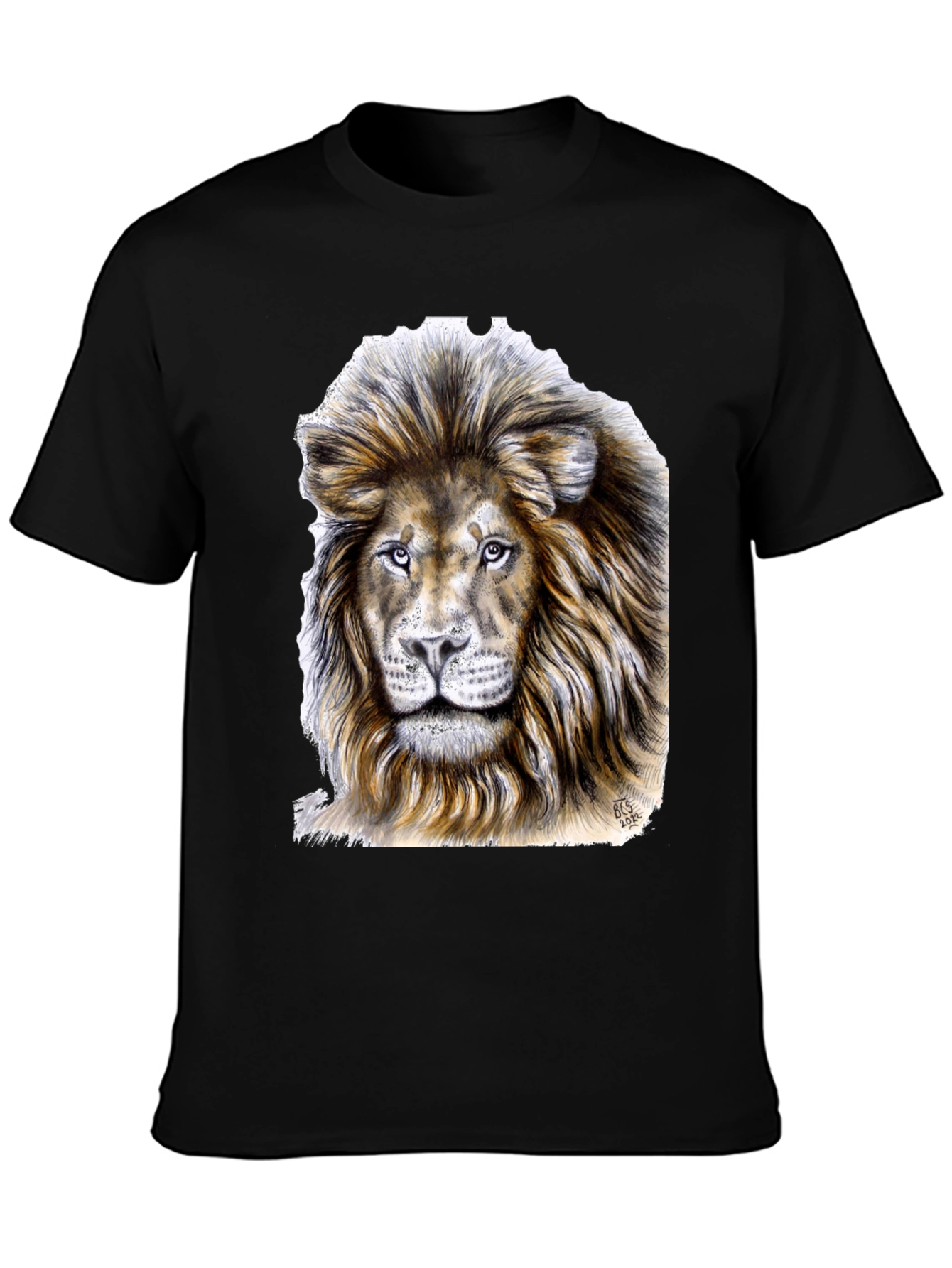 Lion Graphic Tee - Black