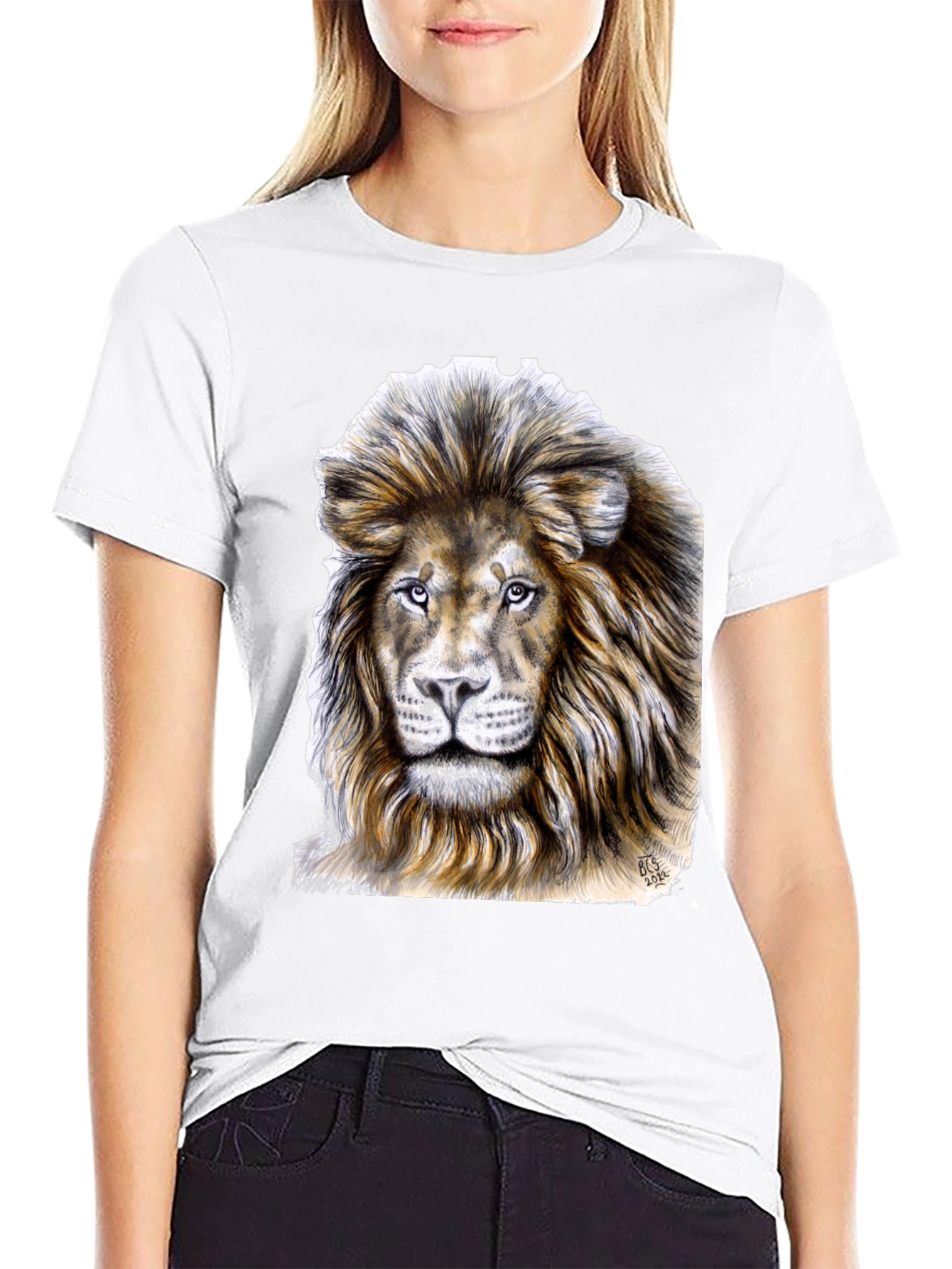 Lion Graphic Tee - Black
