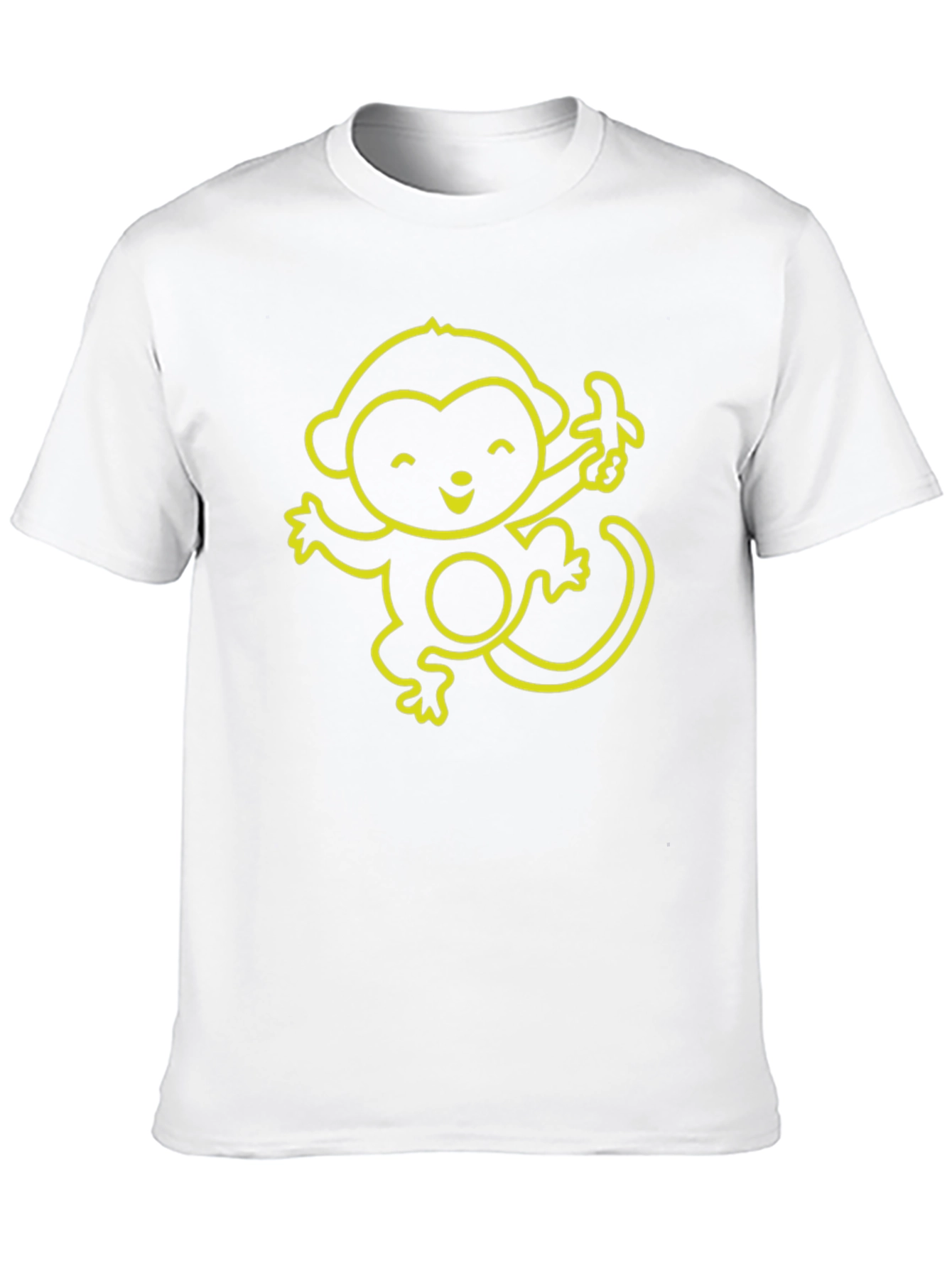 Cute Monkey Banana Graphic T-Shirt