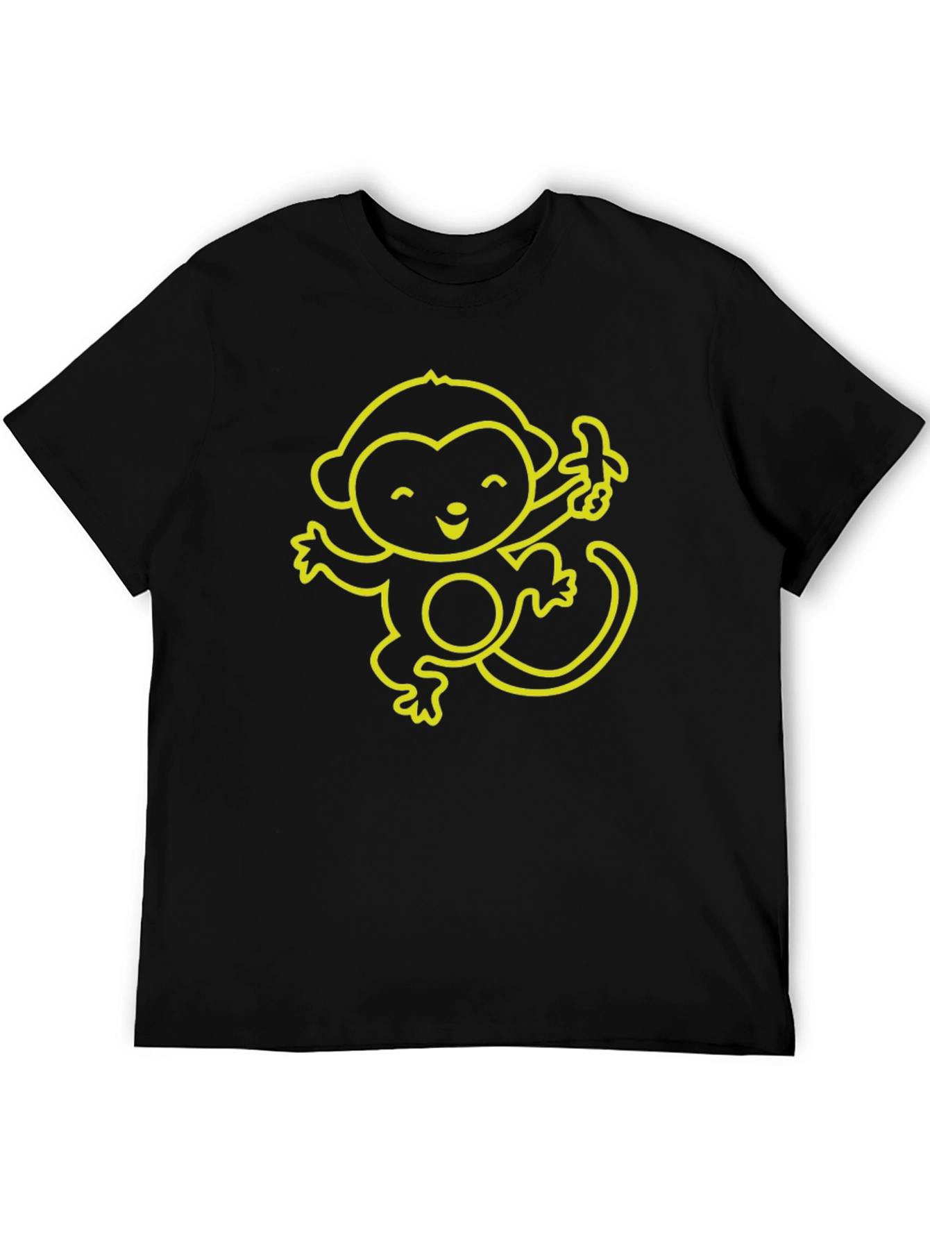 Cute Monkey Banana Graphic T-Shirt