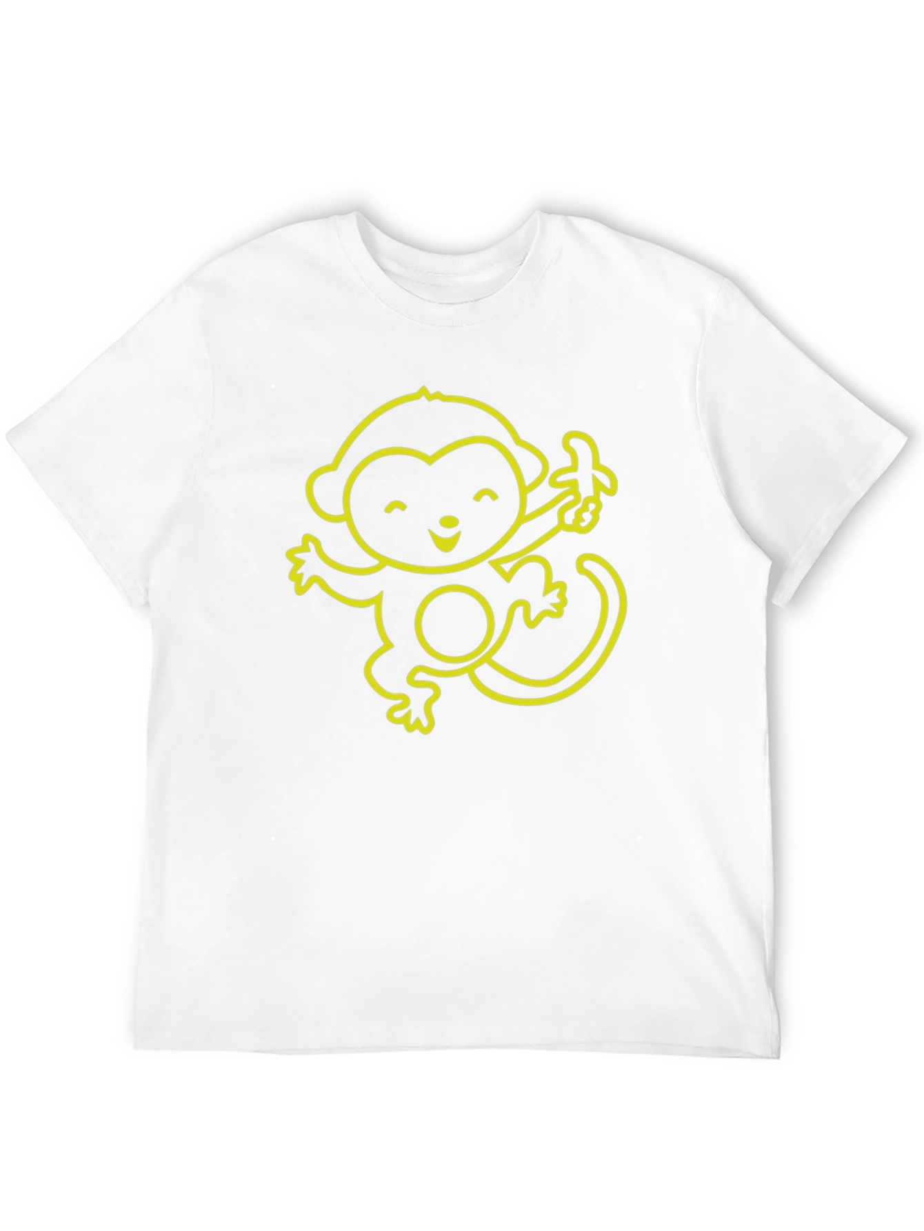 Cute Monkey Banana Graphic T-Shirt