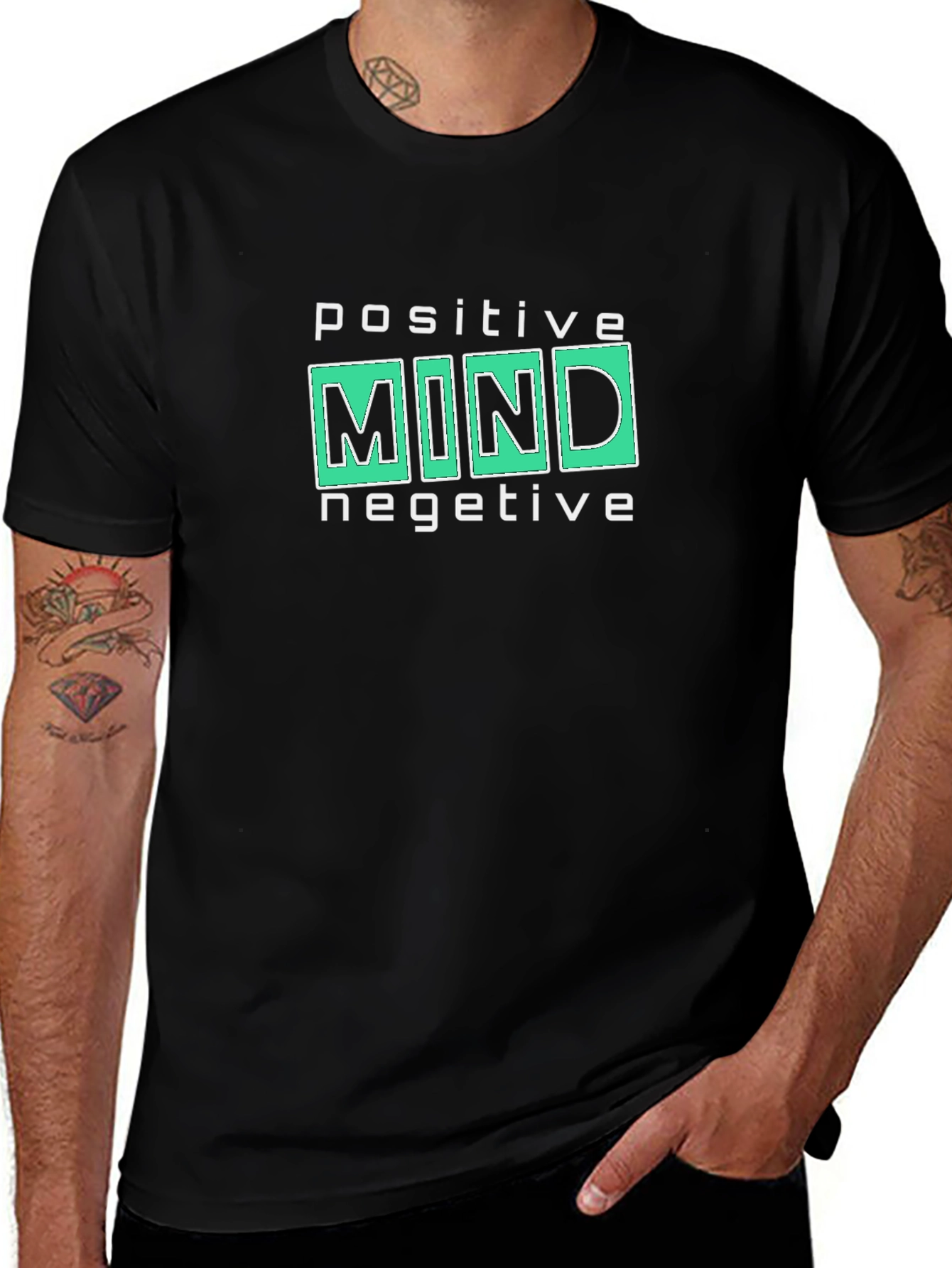 Positive Mind Negative Tee - Cool Graphic Print