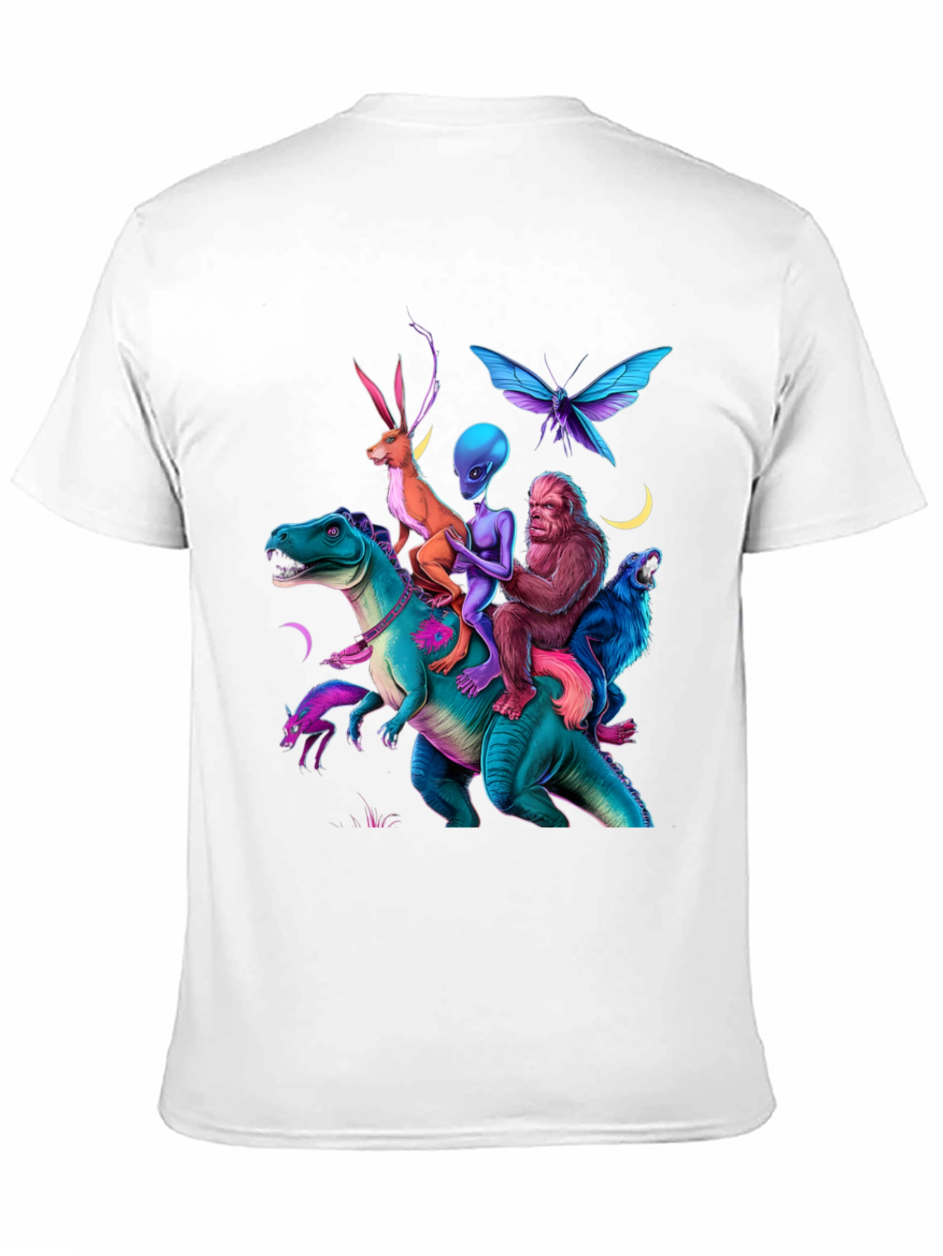Fantasy Creature Ride Tee - Dinosaur Alien Bigfoot Jackalope