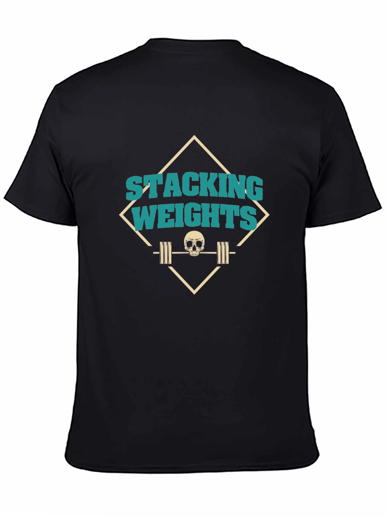 Stacking Weights Skull Graphic Tee - Gym Ready