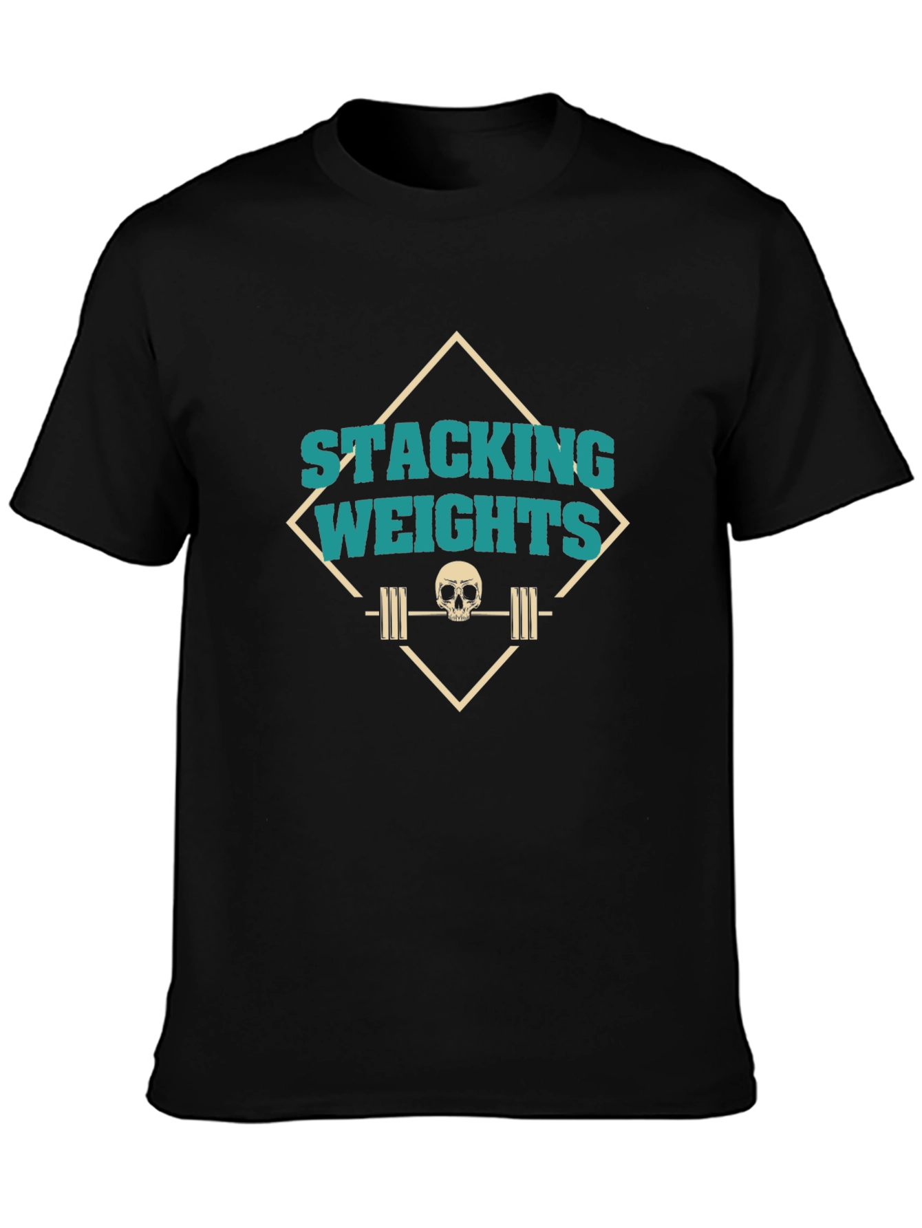 Stacking Weights Skull Graphic Tee - Gym Ready