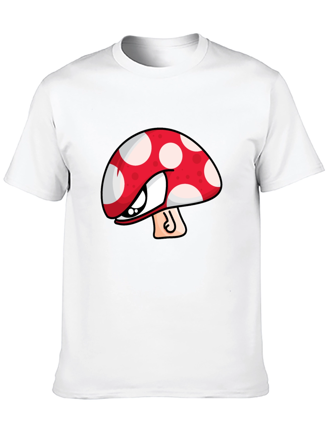 Mushroom Graphic Tee - Black Cotton Blend