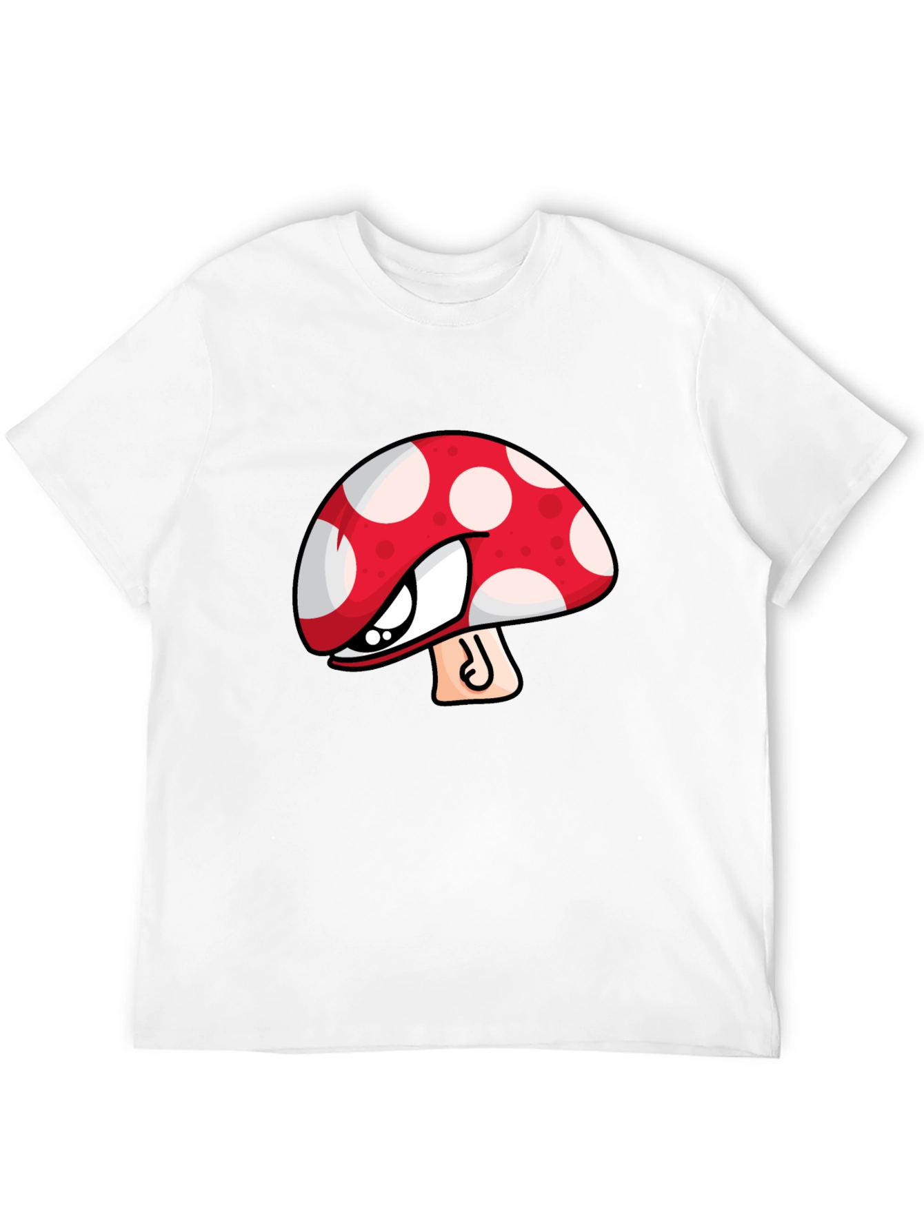 Mushroom Graphic Tee - Black Cotton Blend