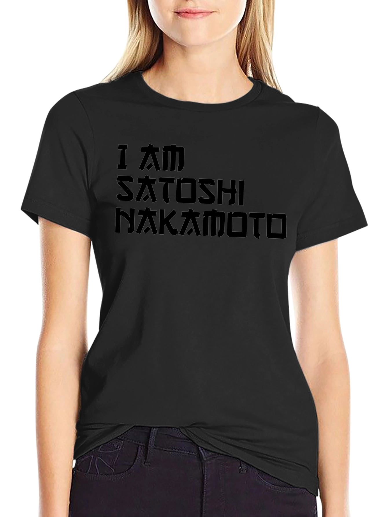 I Am Satoshi Nakamoto Black Graphic Tee