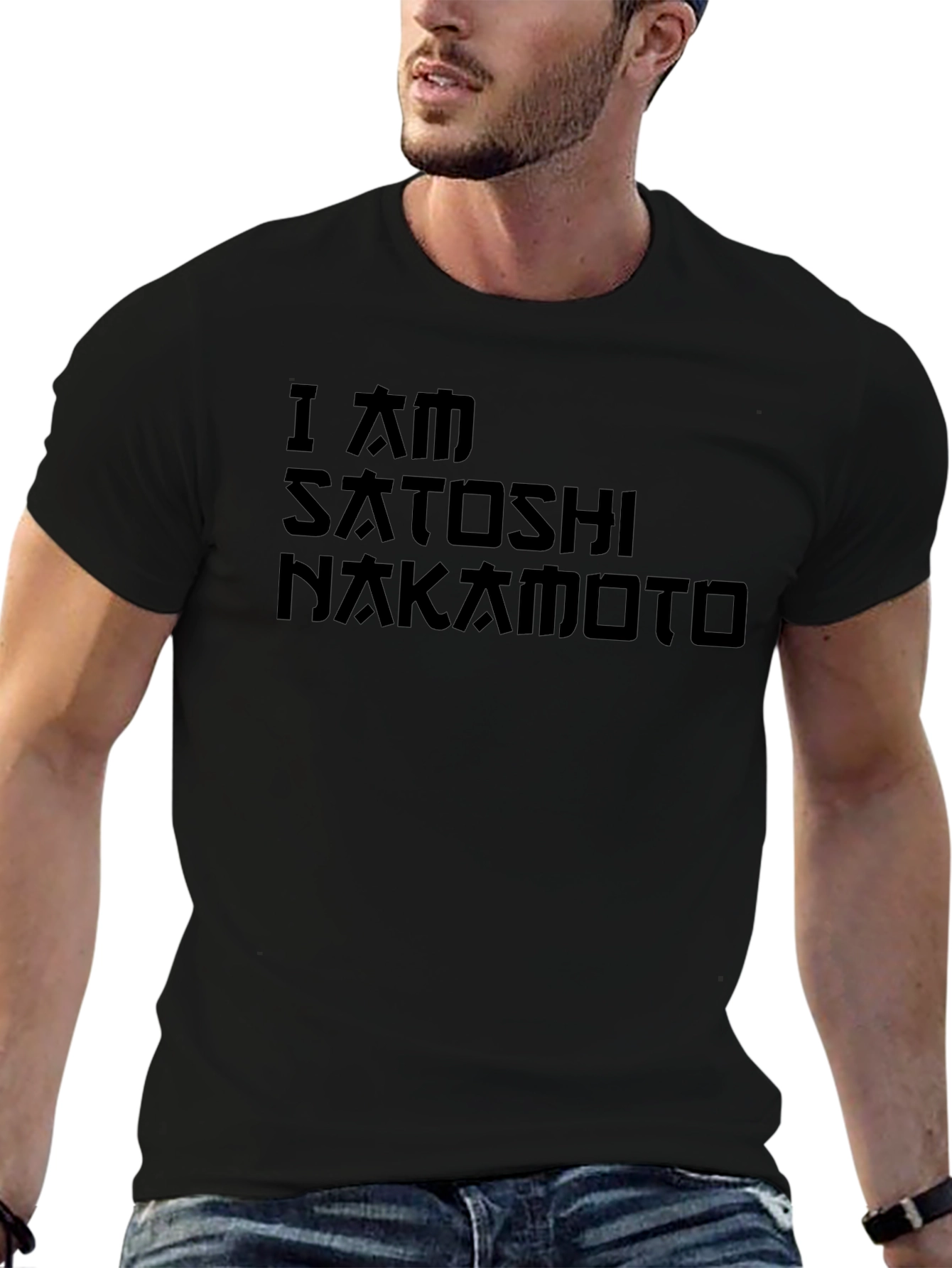 I Am Satoshi Nakamoto Black Graphic Tee