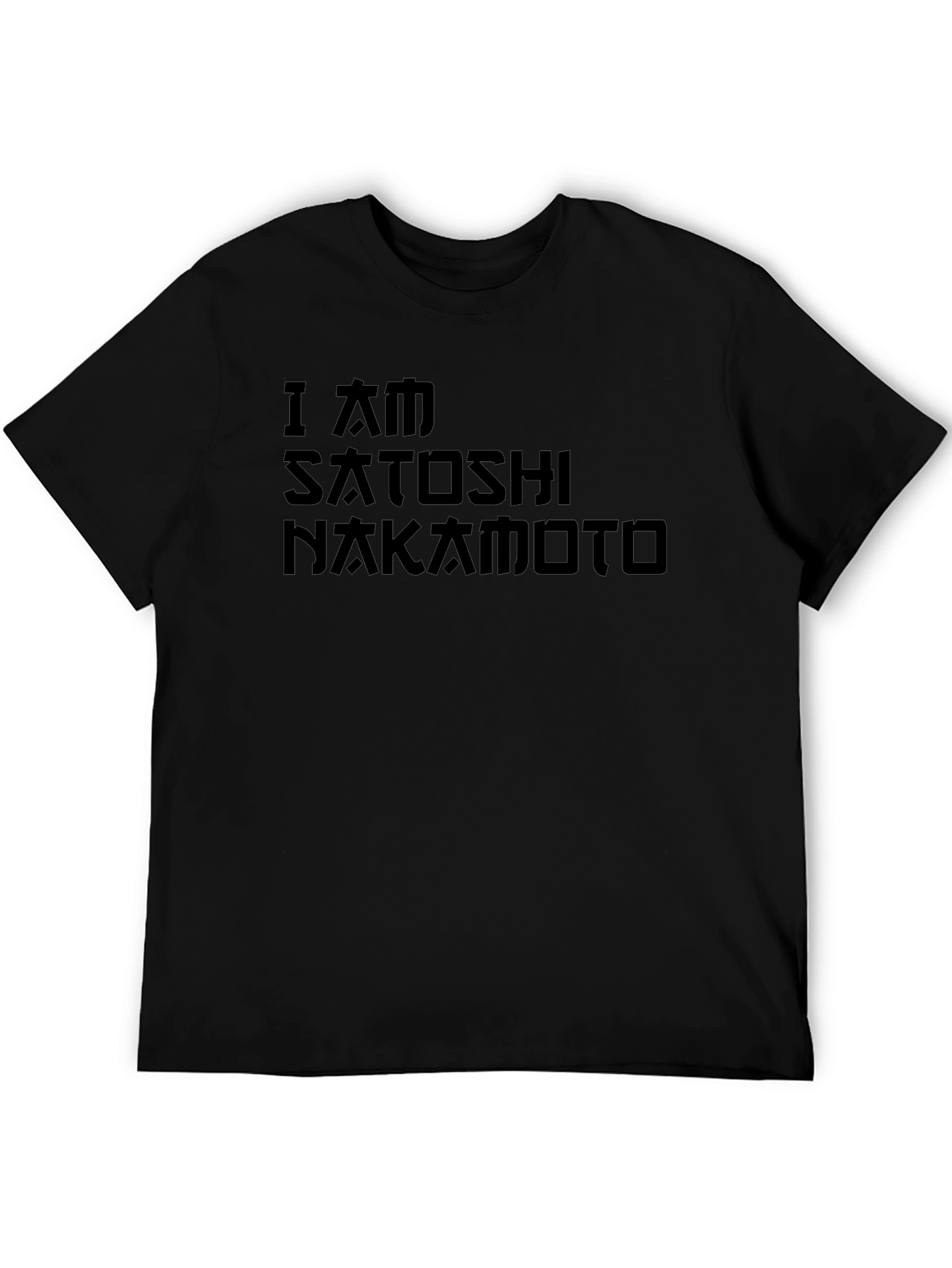 I Am Satoshi Nakamoto Black Graphic Tee