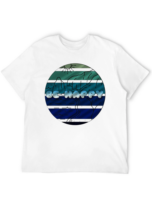 Be Happy Graphic Tee - Comfort Fit Black T-Shirt