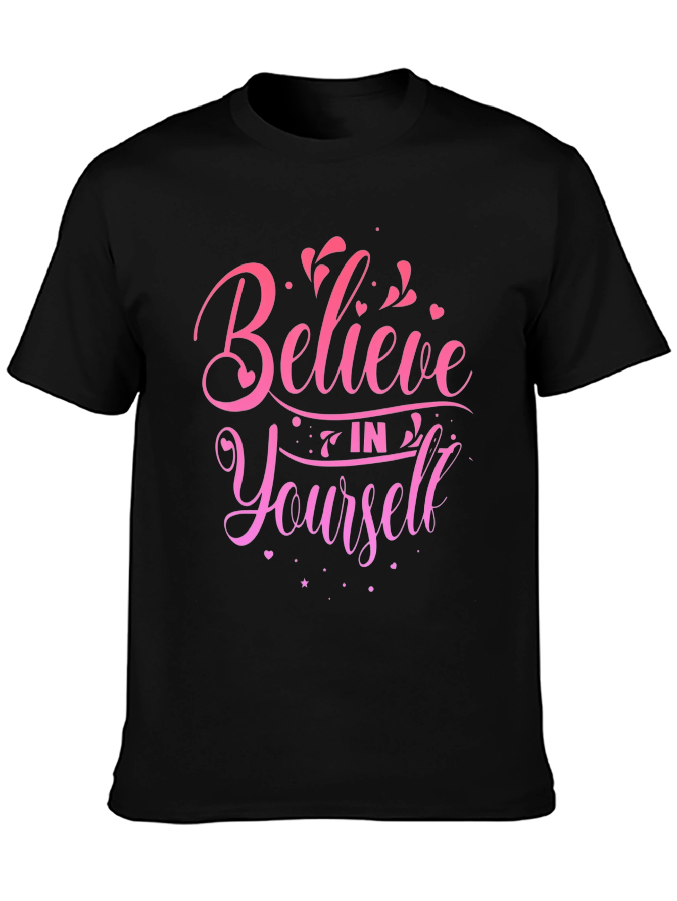 Believe In Yourself Black Graphic Tee