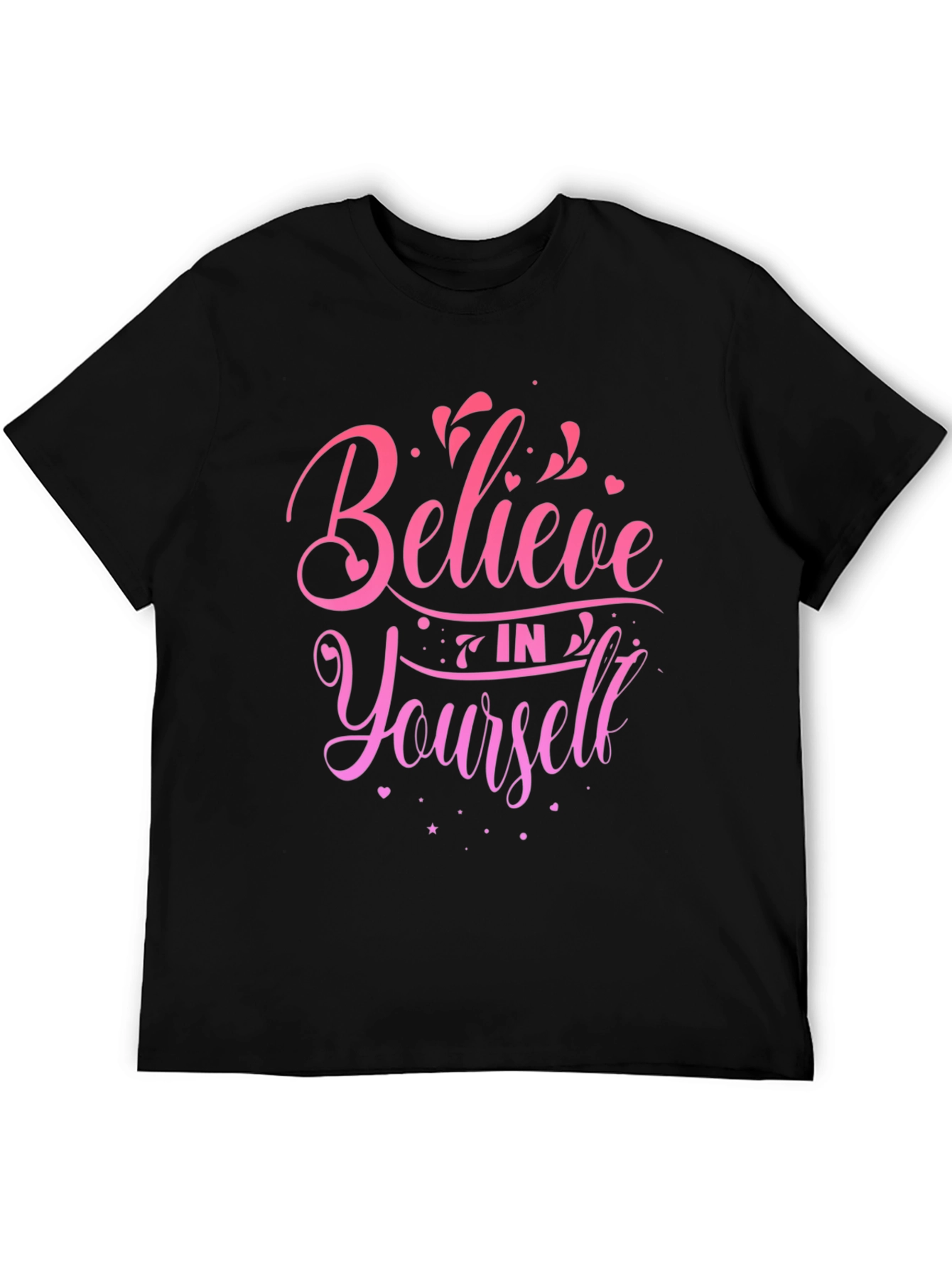 Believe In Yourself Black Graphic Tee