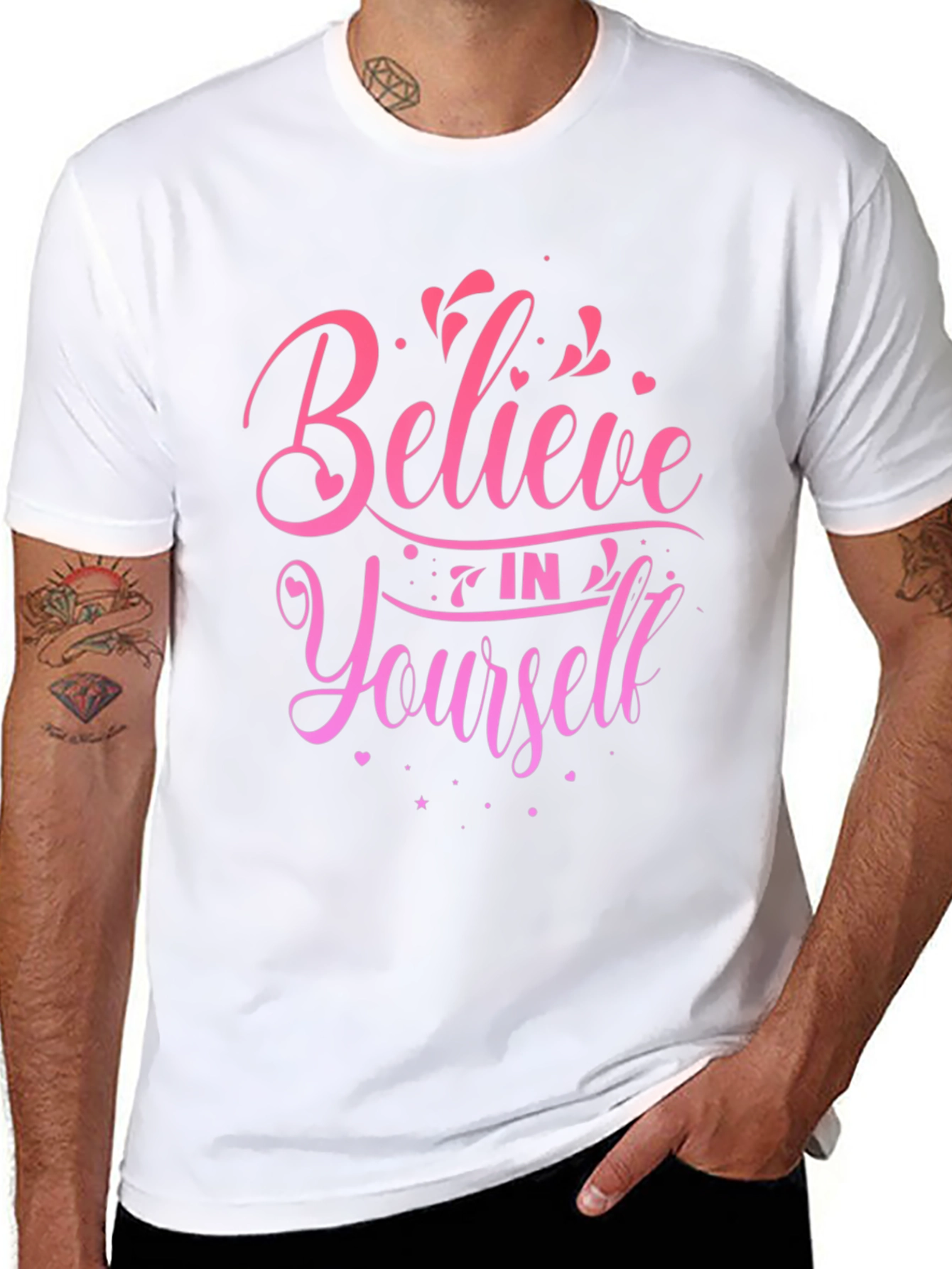 Believe In Yourself Black Graphic Tee