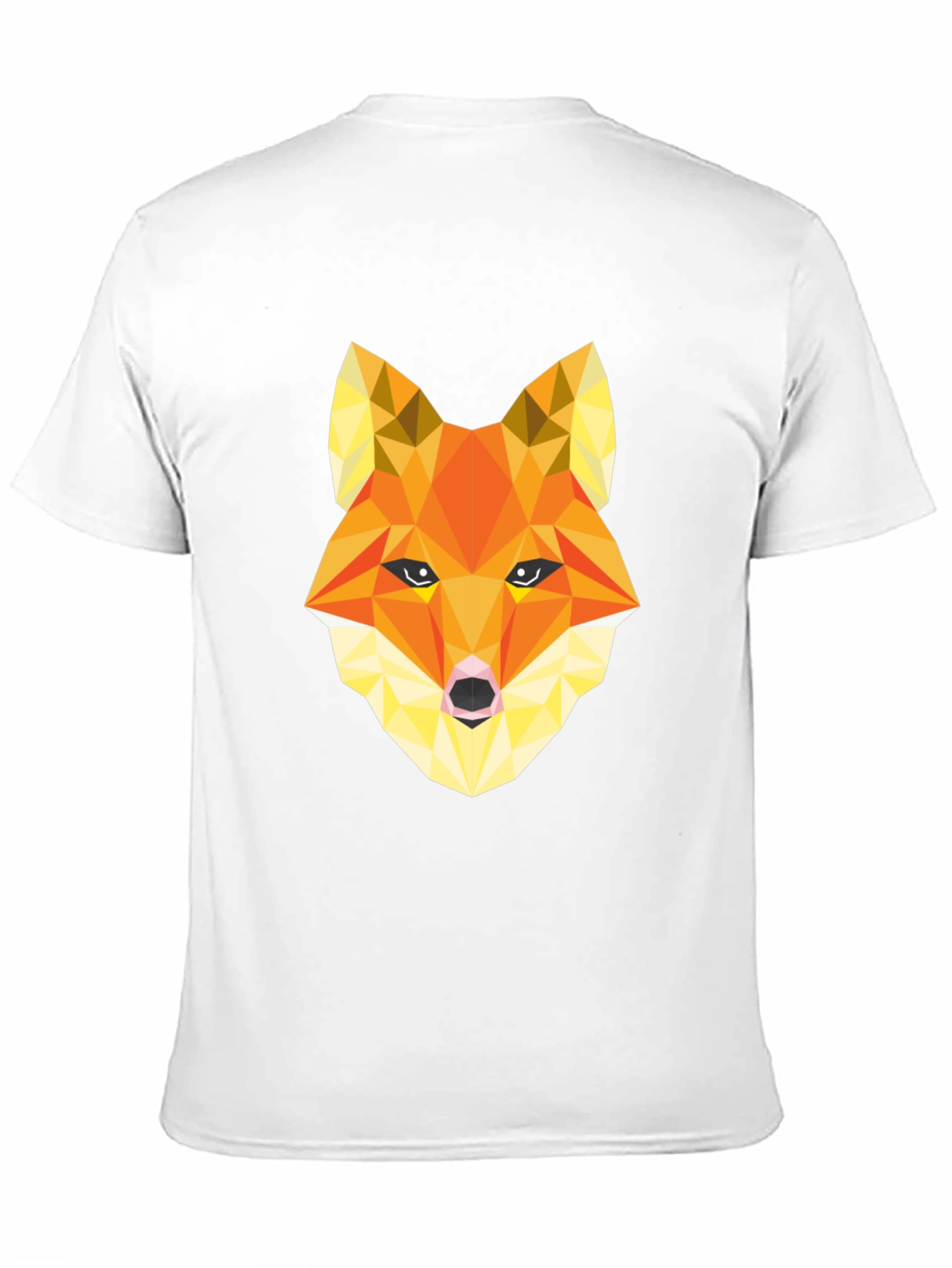 Geometric Fox Graphic Tee - Stylish Mens Black T-Shirt