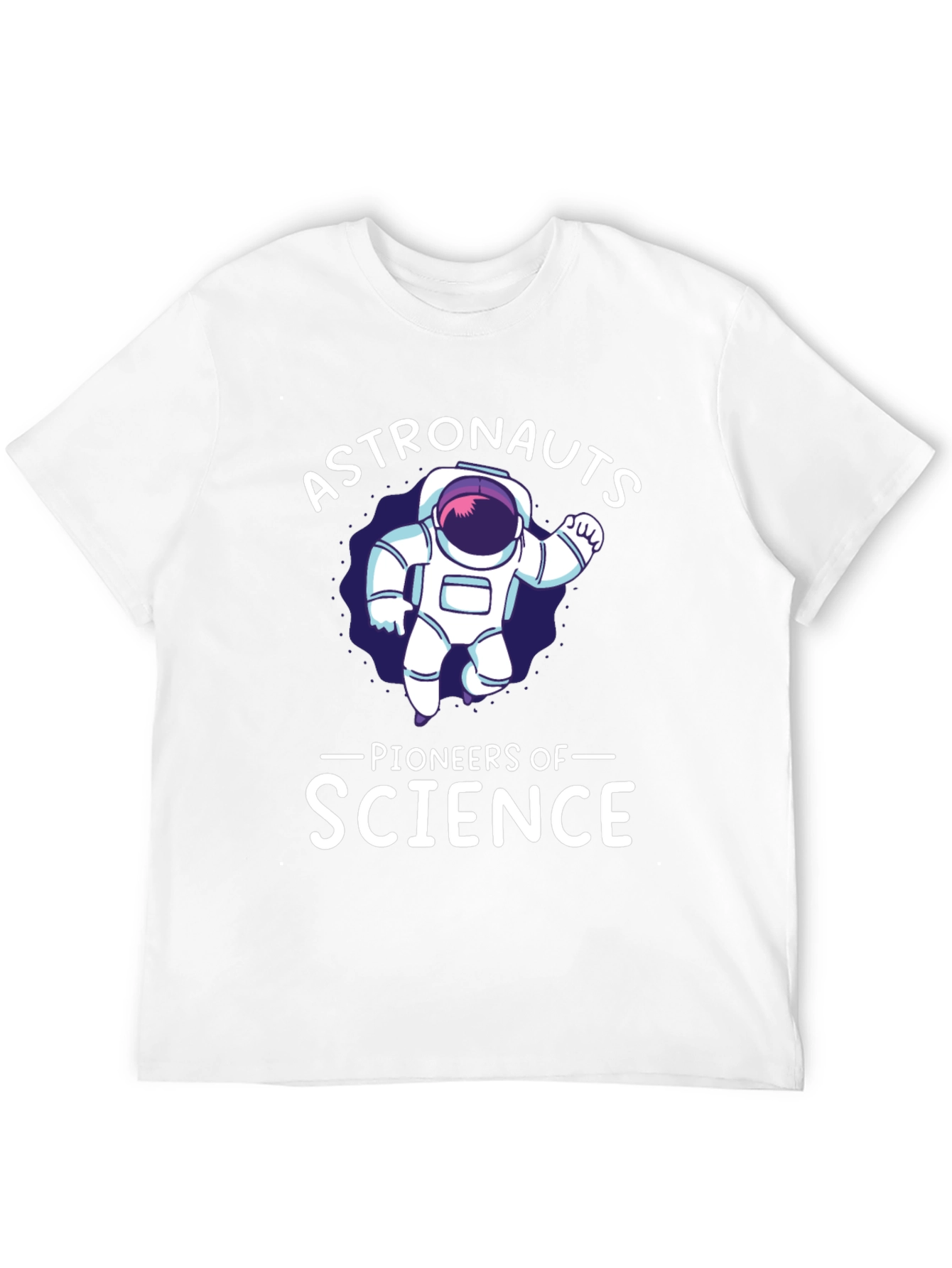 Astronauts Pioneers of Science Black T-Shirt