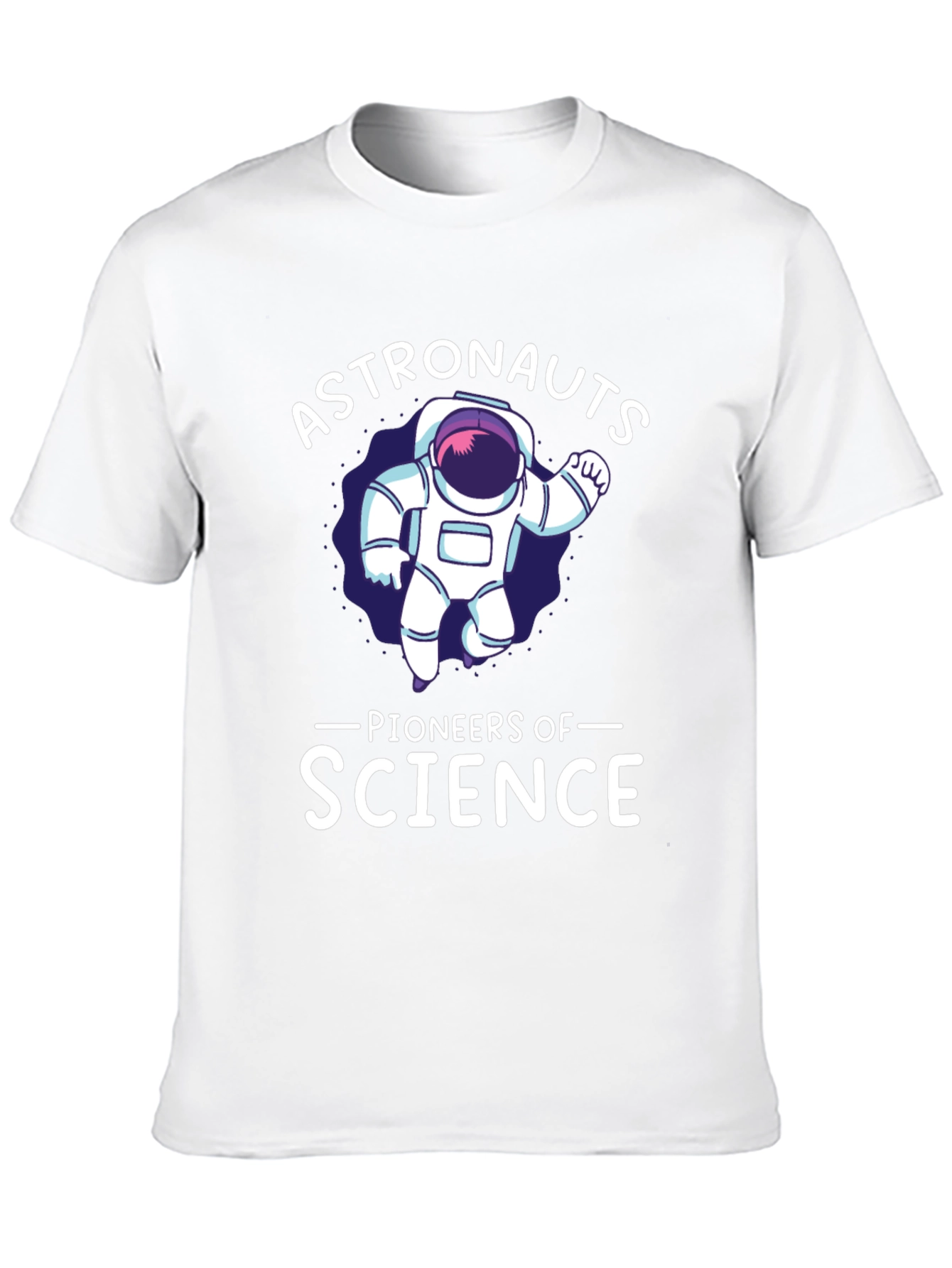 Astronauts Pioneers of Science Black T-Shirt