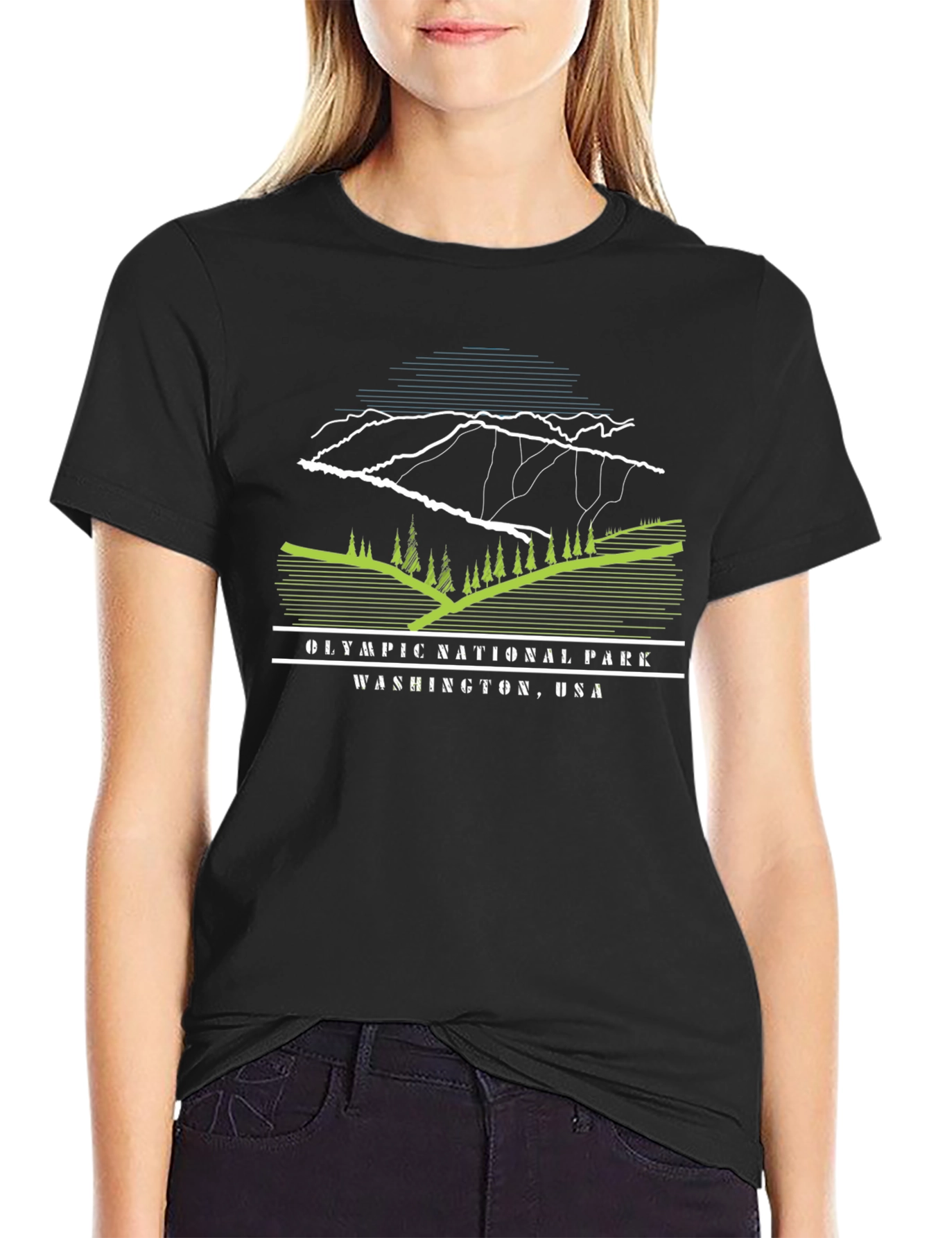 Olympic National Park Graphic Tee - Black