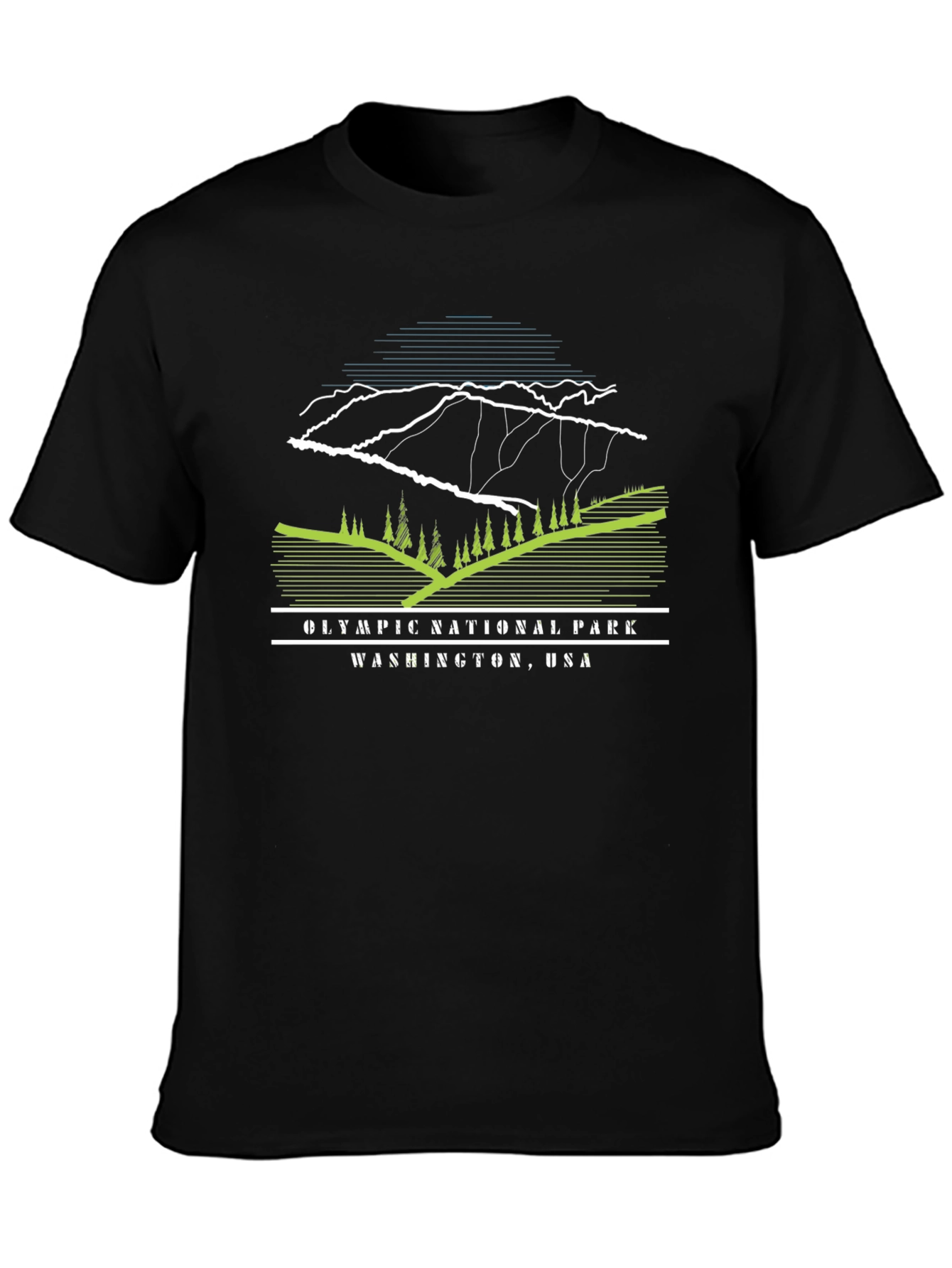 Olympic National Park Graphic Tee - Black