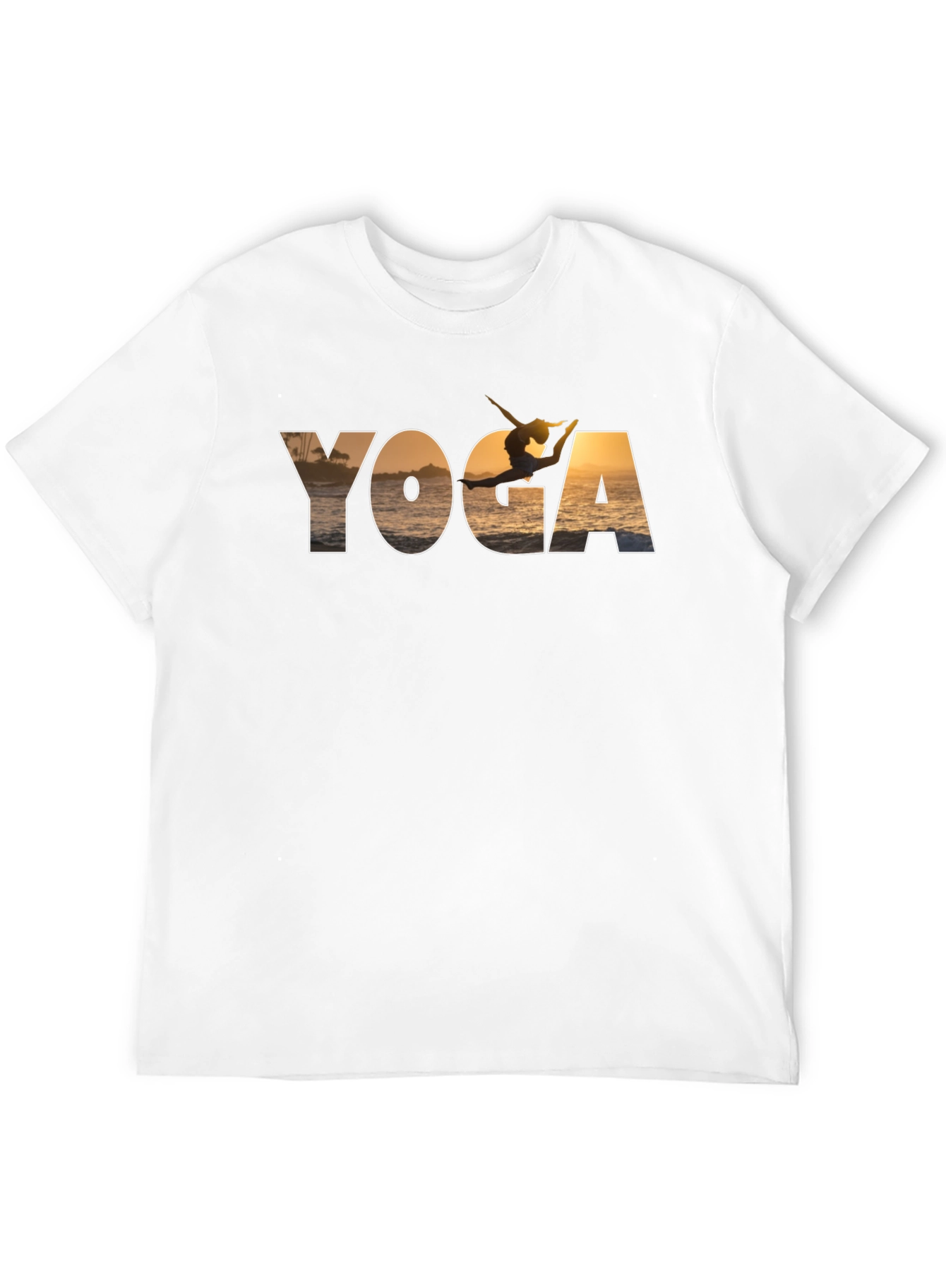 Yoga Silhouette Graphic Black T-Shirt