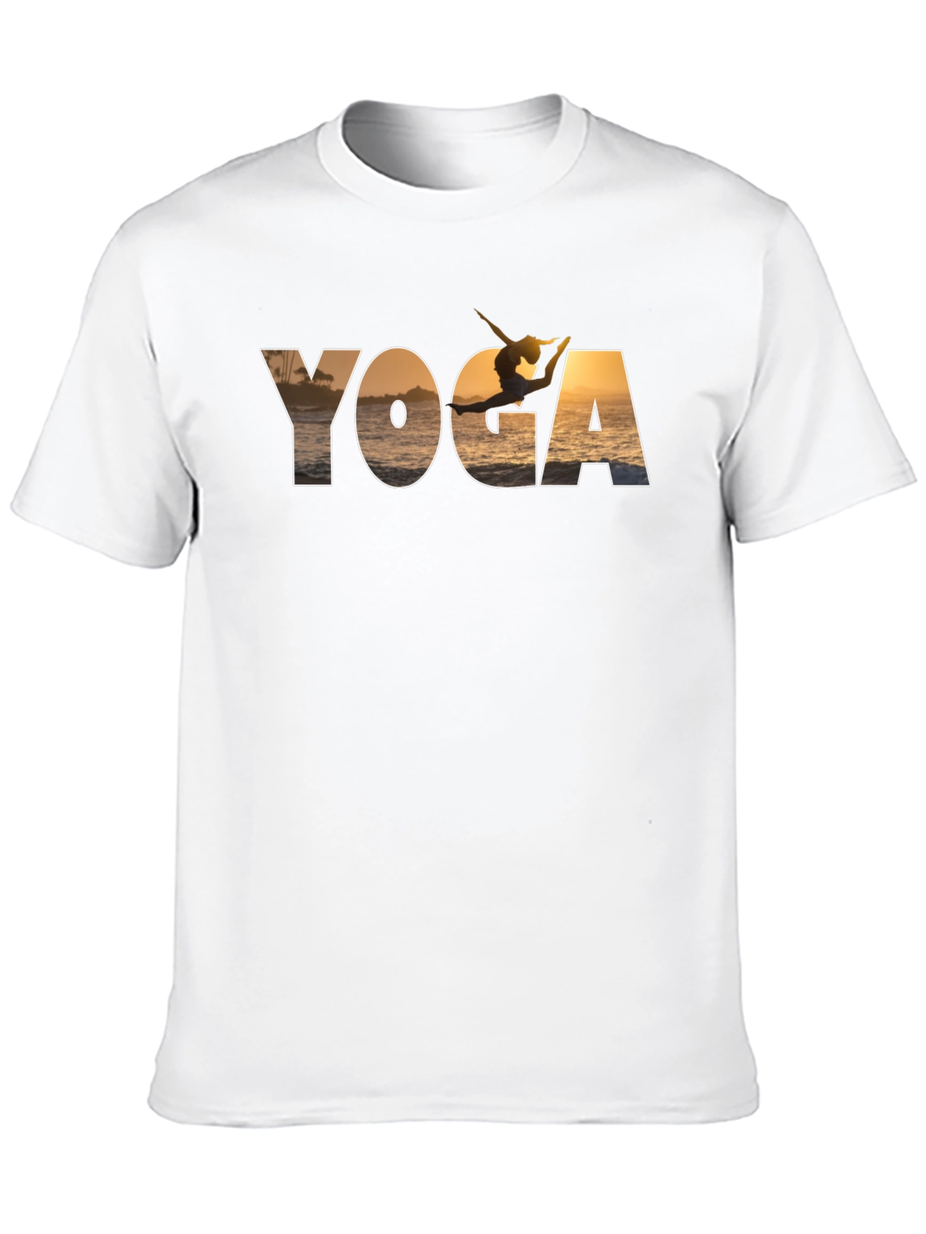 Yoga Silhouette Graphic Black T-Shirt