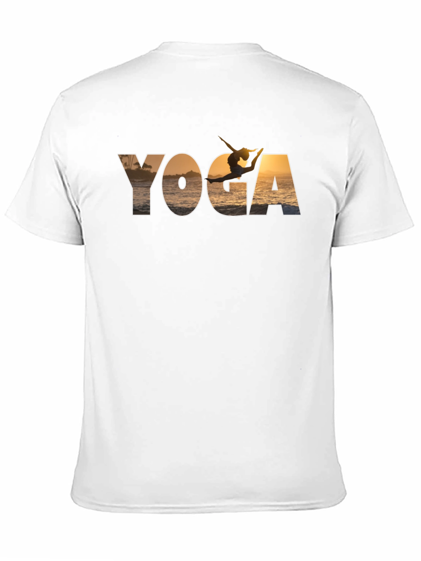 Yoga Silhouette Graphic Black T-Shirt