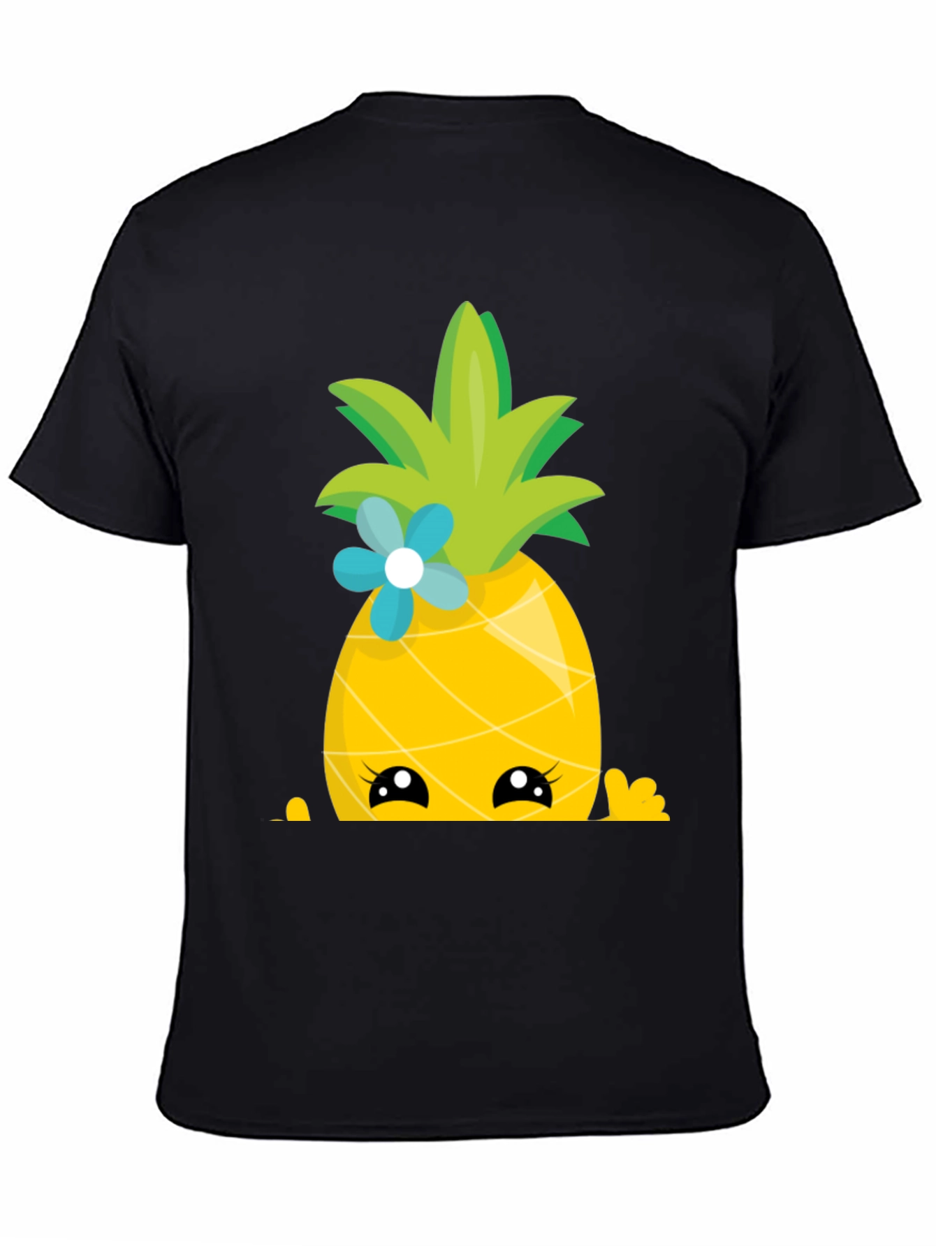 Cute Pineapple Peekaboo Graphic T-Shirt