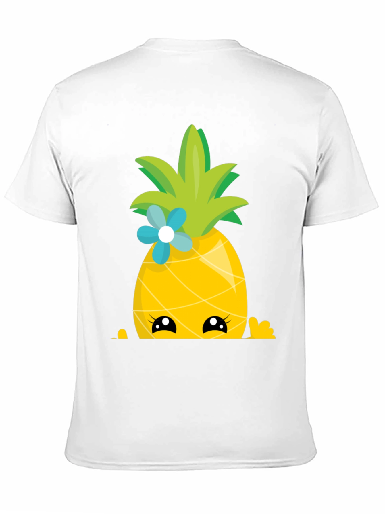 Cute Pineapple Peekaboo Graphic T-Shirt