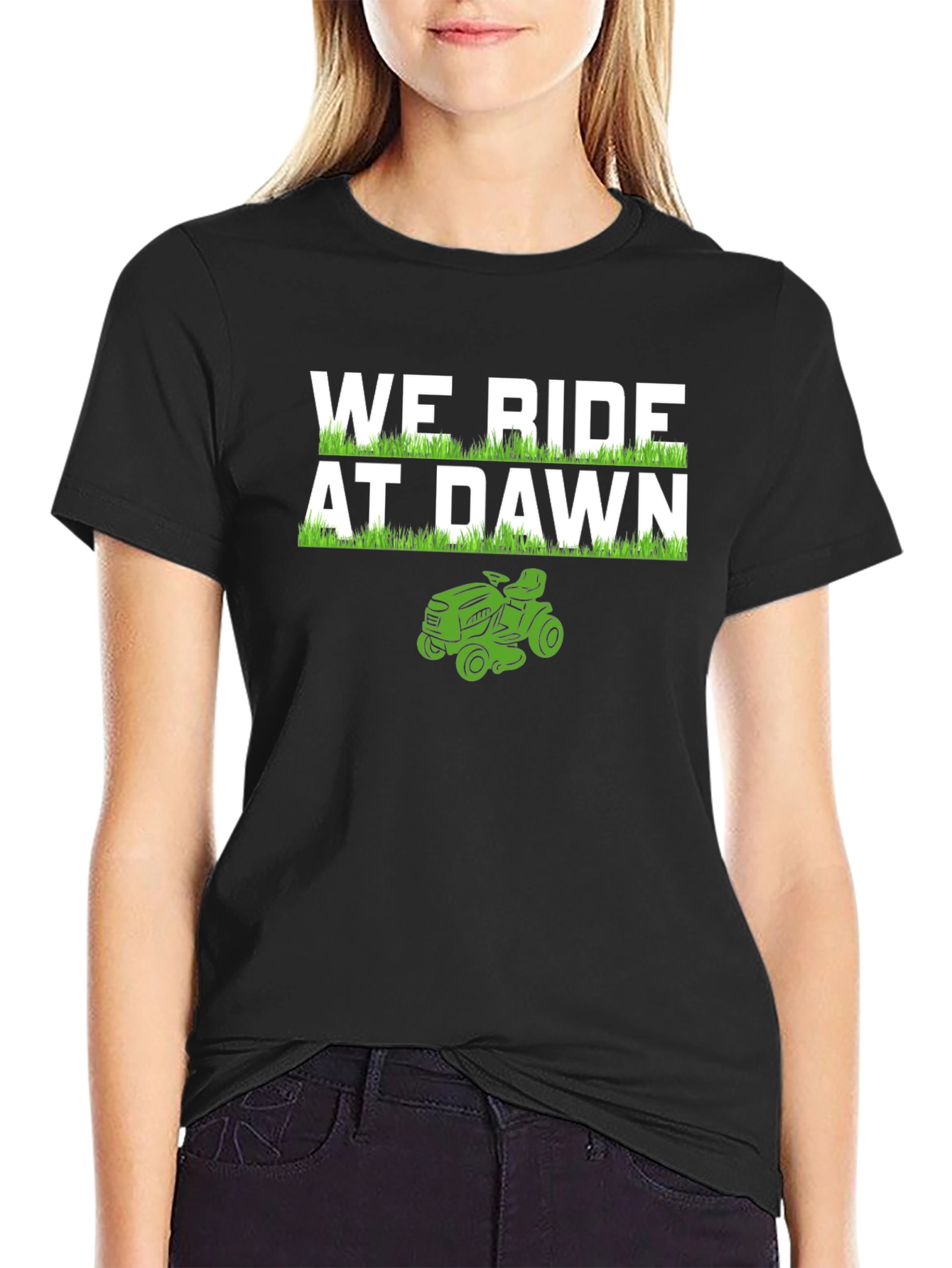 We Ride At Dawn Lawn Mower T-Shirt