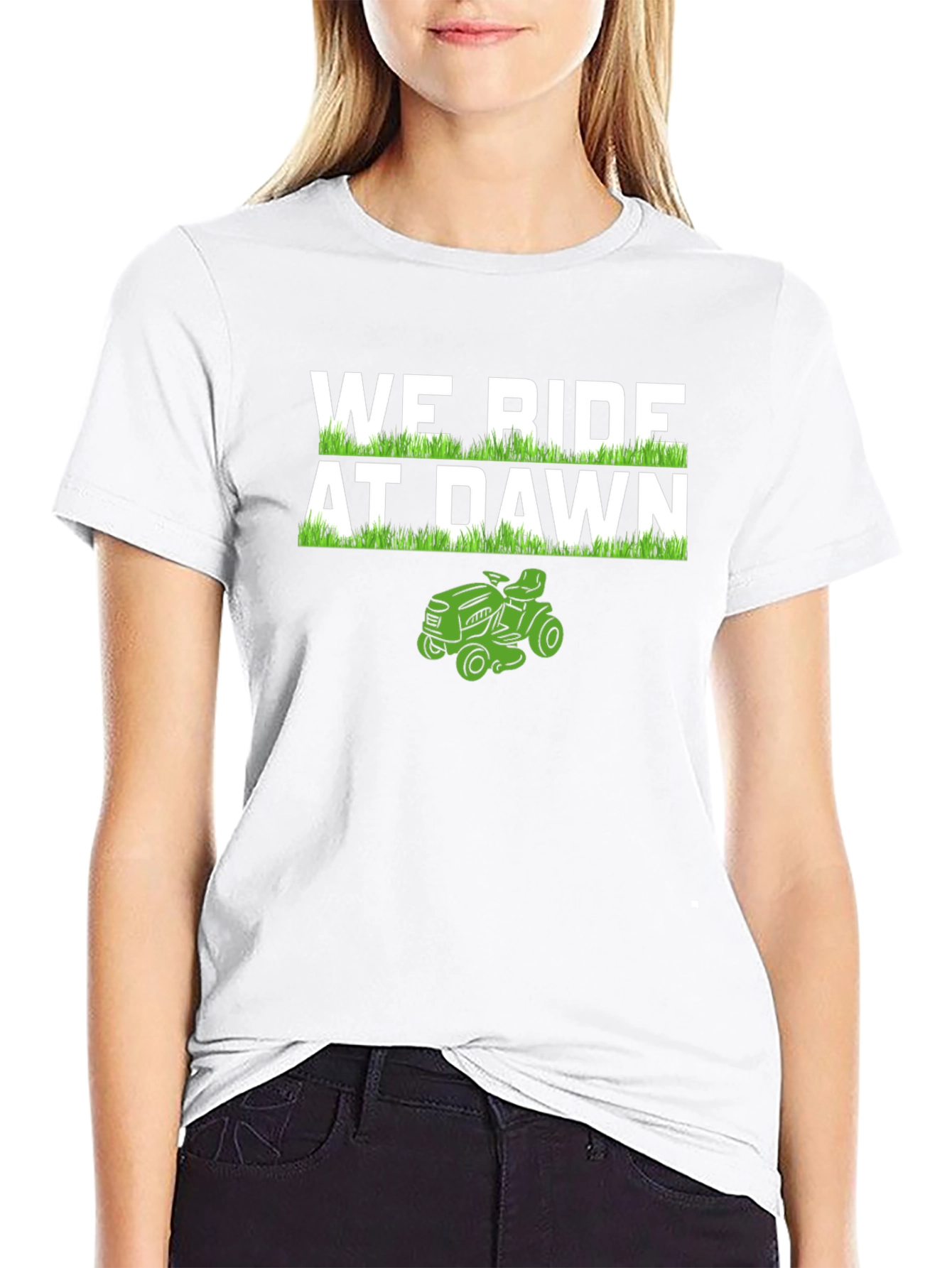 We Ride At Dawn Lawn Mower T-Shirt