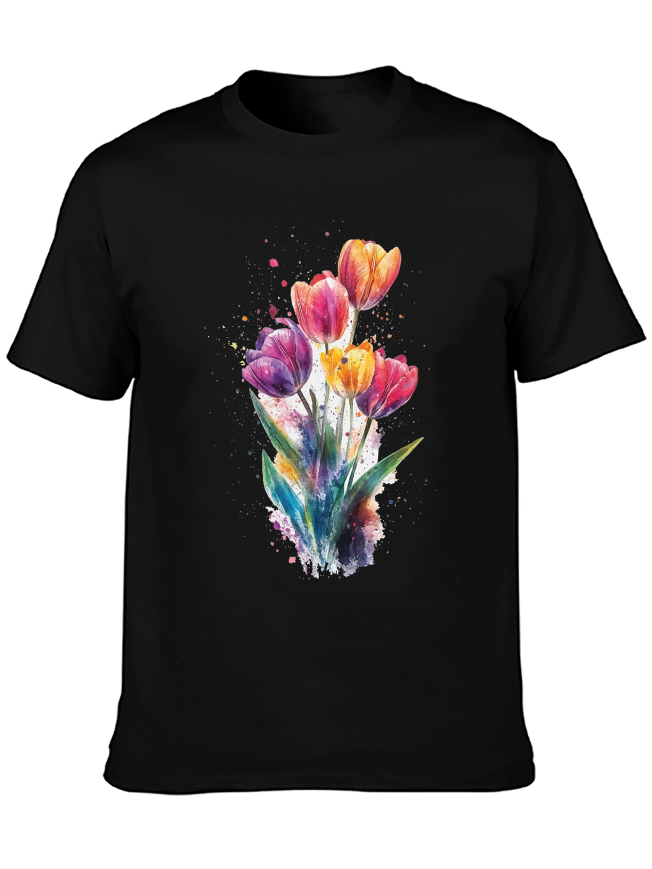 Watercolor Tulips Graphic Tee