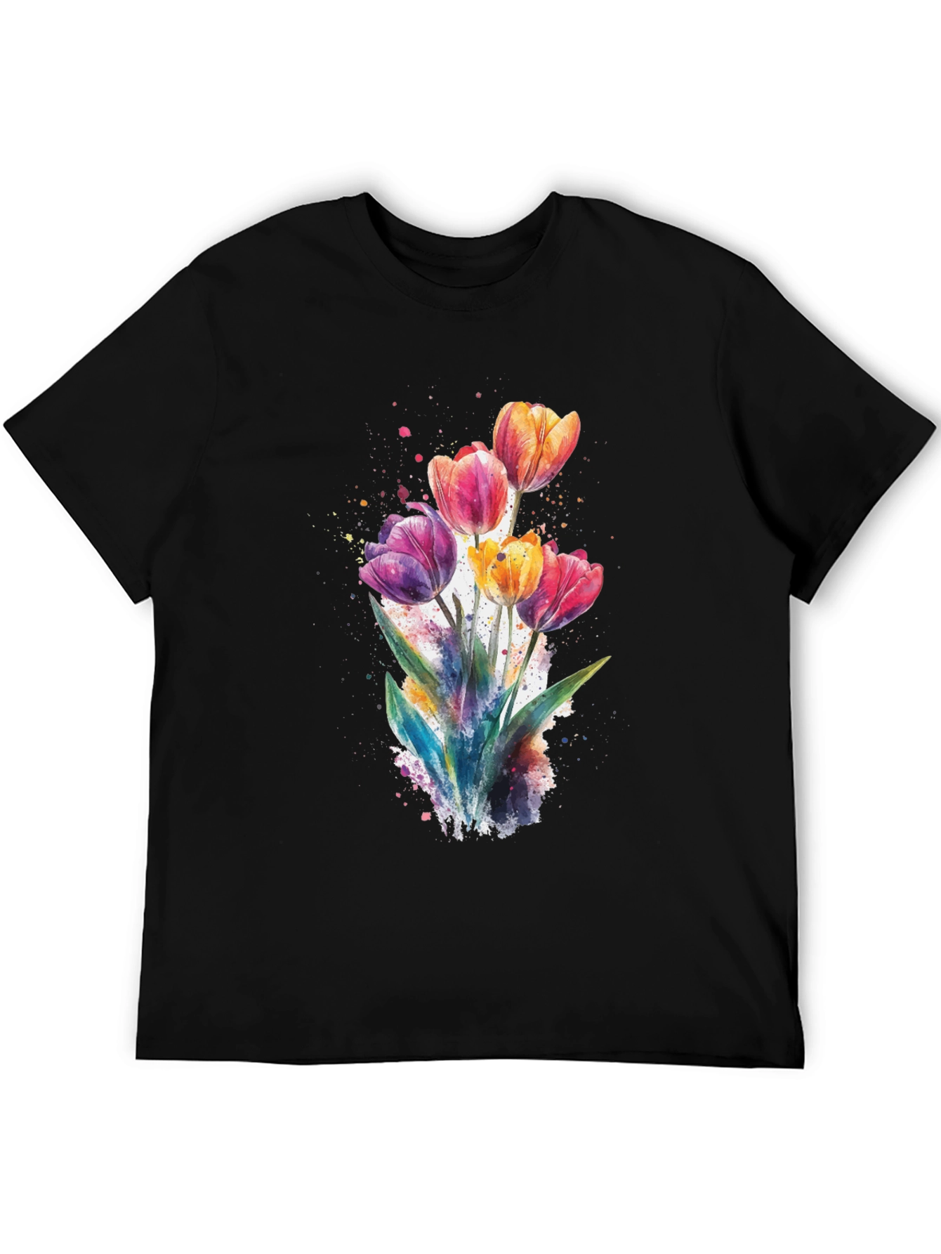 Watercolor Tulips Graphic Tee