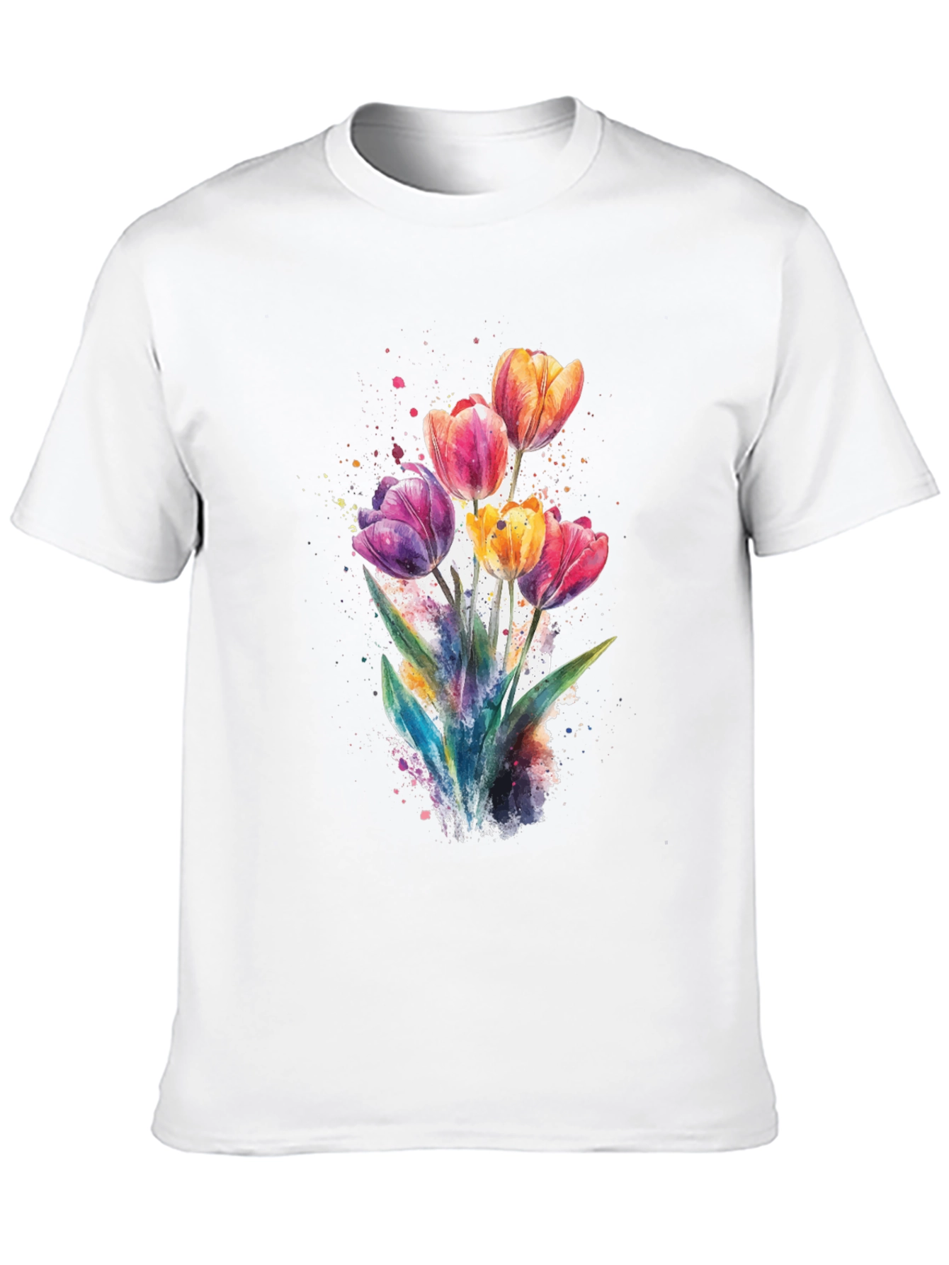 Watercolor Tulips Graphic Tee