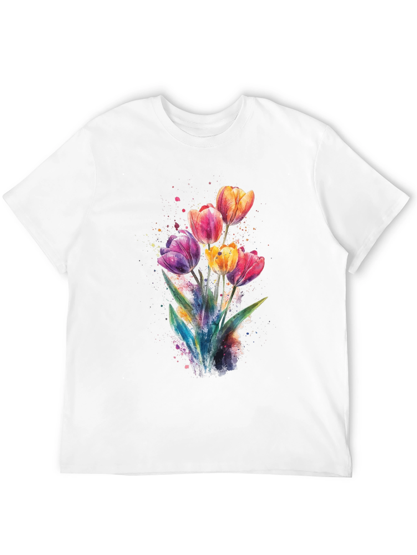 Watercolor Tulips Graphic Tee