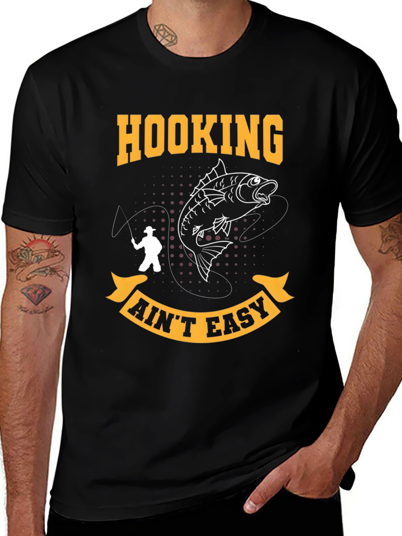 Hooking Aint Easy Fishing T-Shirt