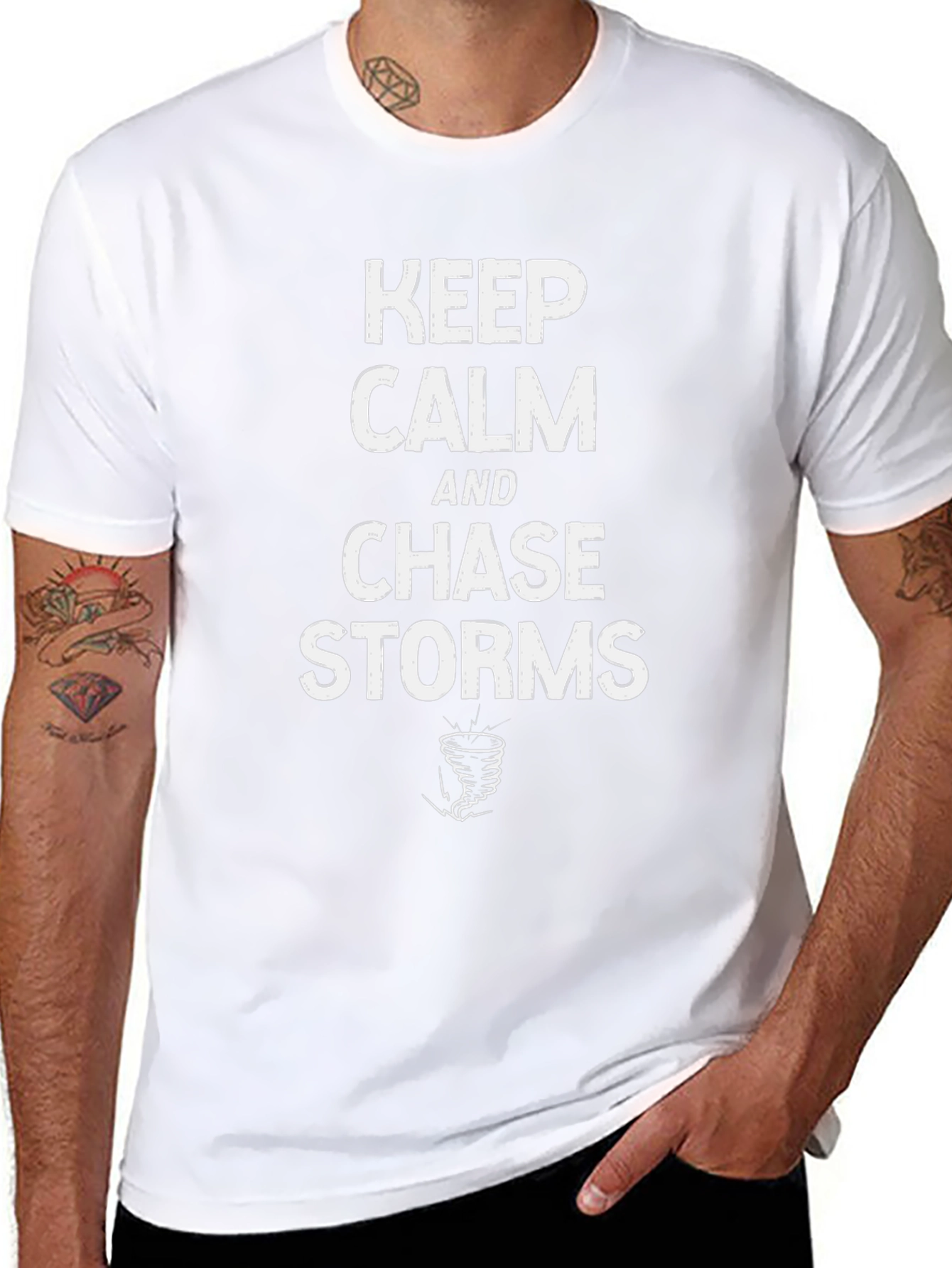 Keep Calm Chase Storms Black T-Shirt