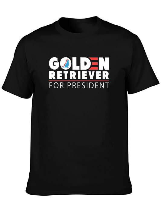 Golden Retriever for President T-Shirt - Novelty Election Tee