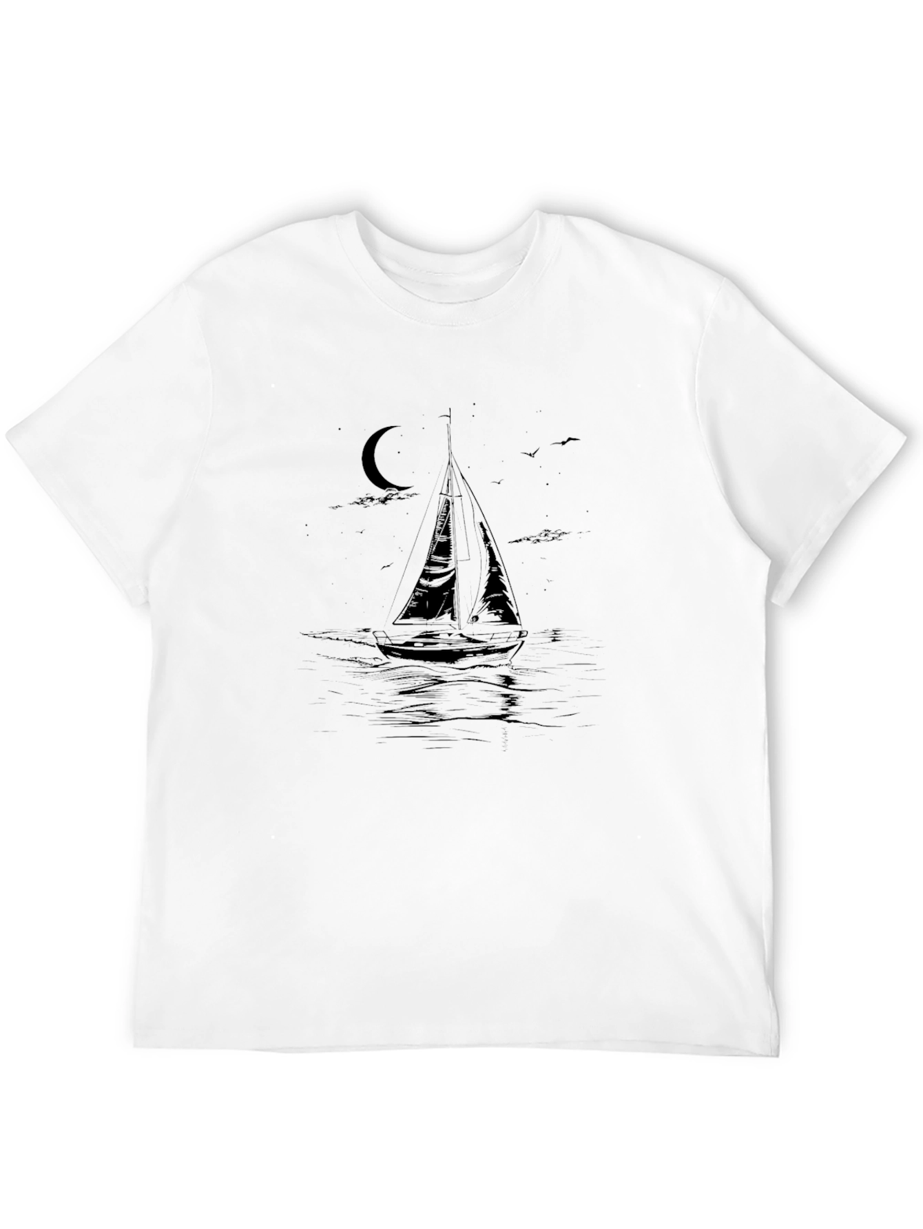 Sailboat Silhouette Graphic Tee - Relaxed Fit