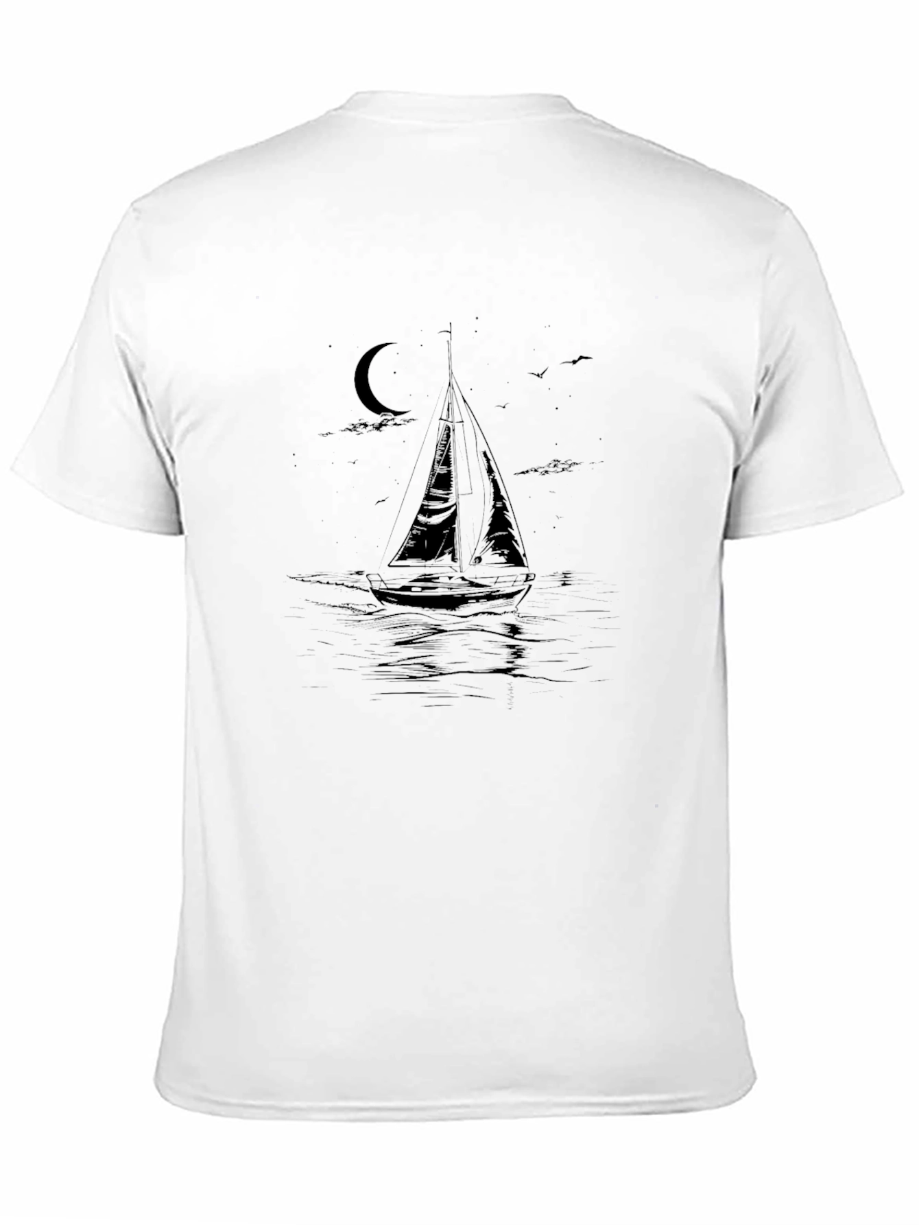 Sailboat Silhouette Graphic Tee - Relaxed Fit