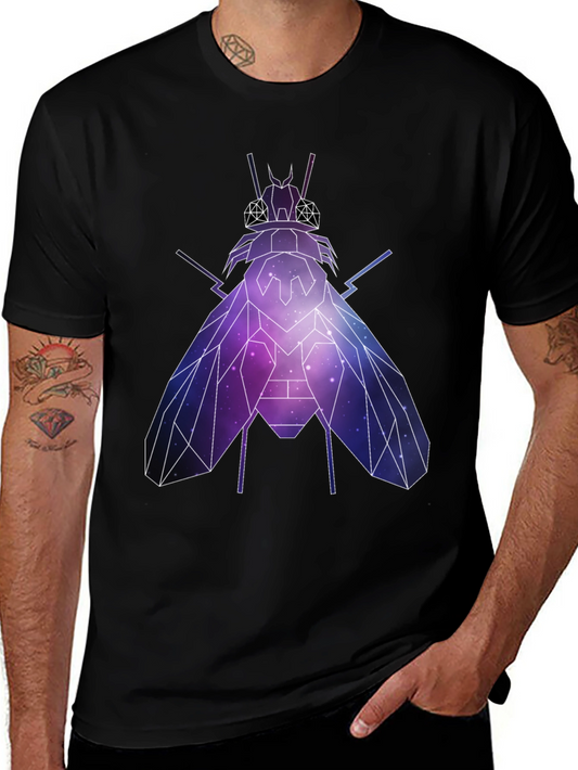 Geometric Galaxy Fly Graphic T-Shirt